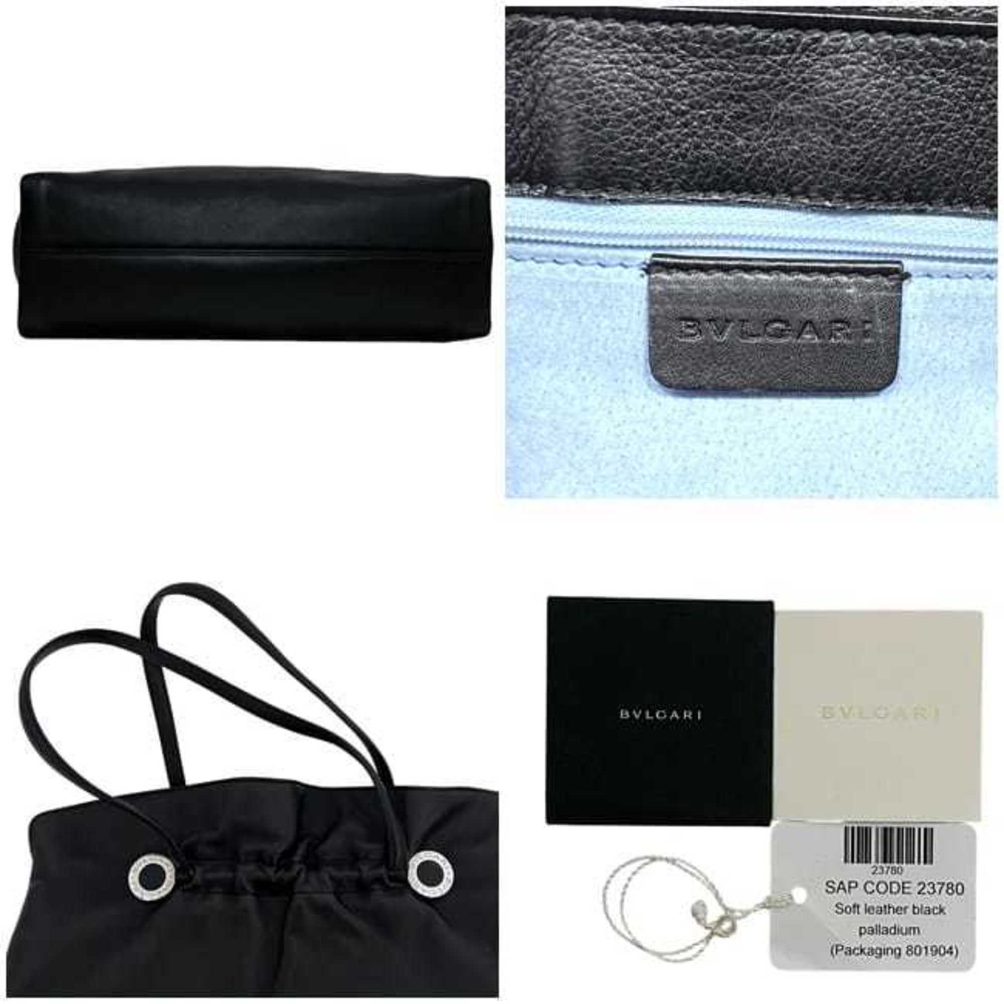 Bvlgari Black Leather Tote Bag (Pre-Owned)