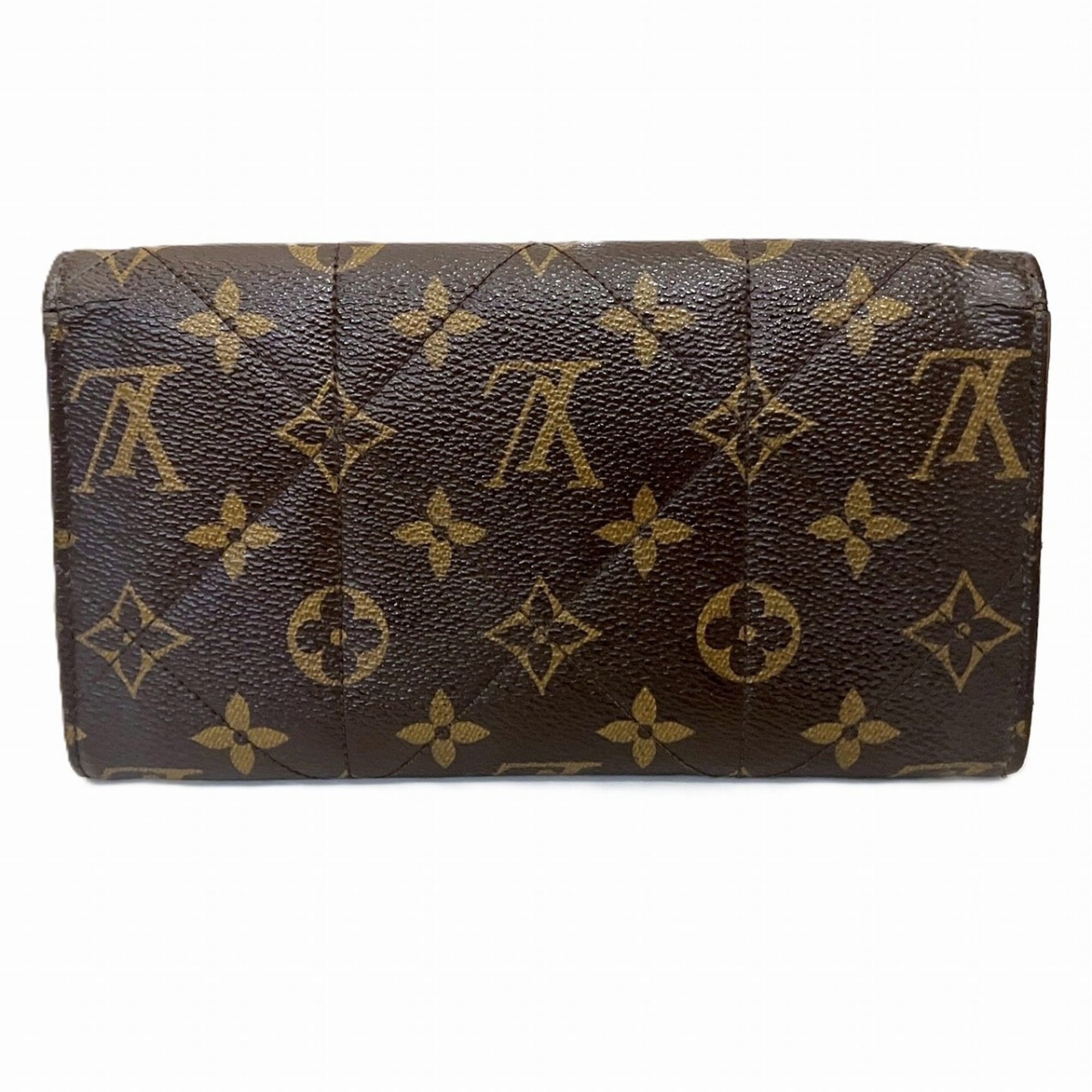 Louis Vuitton Brown Monogram Long Wallet (Tri-Fold) (Pre-Owned)