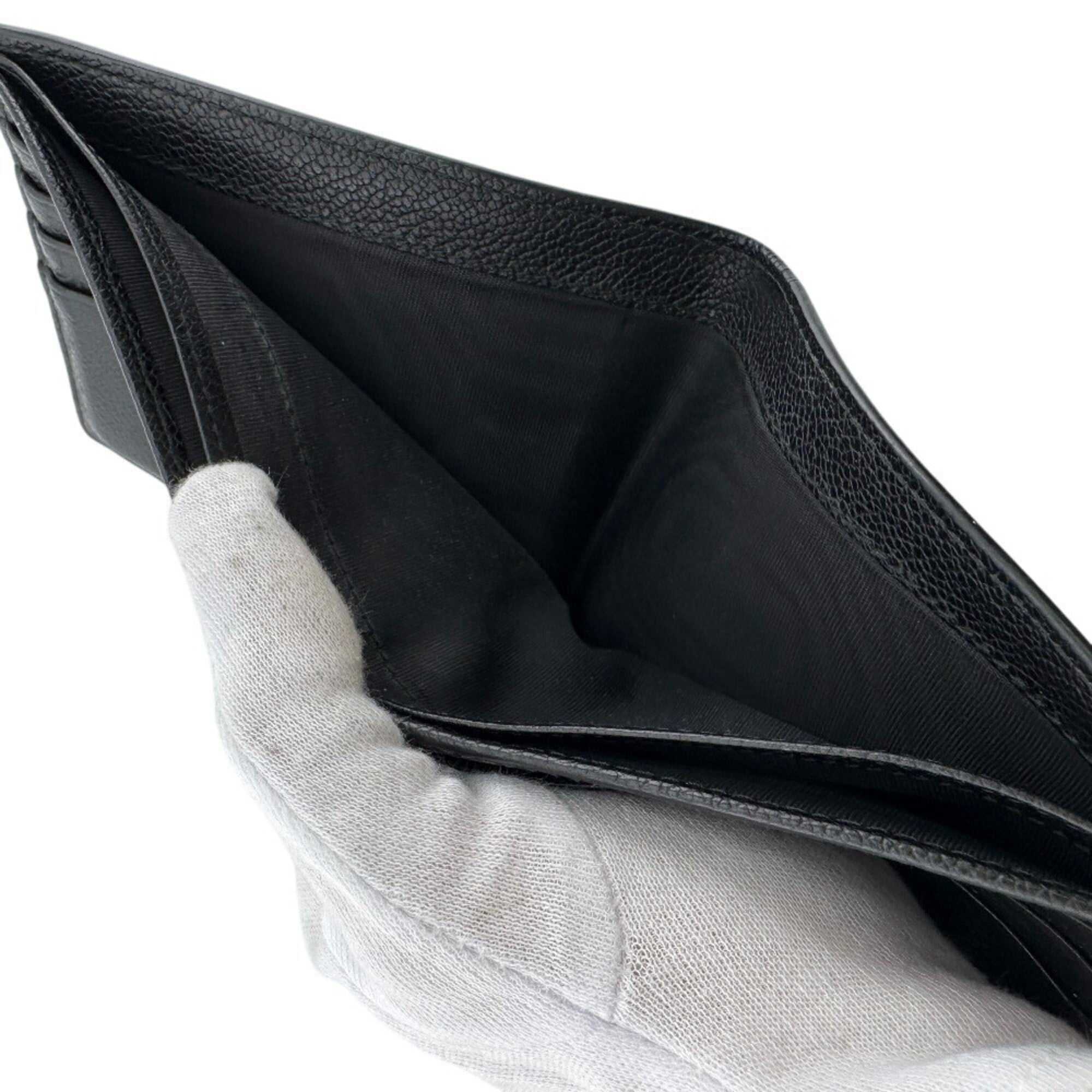 Prada Saffiano Black Leather Wallet (Bi-Fold) (Pre-Owned)