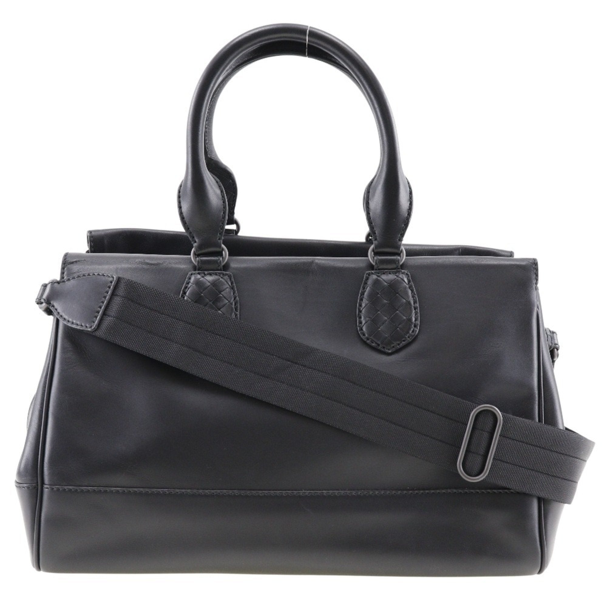 Bottega Veneta Black Leather Handbag (Pre-Owned)