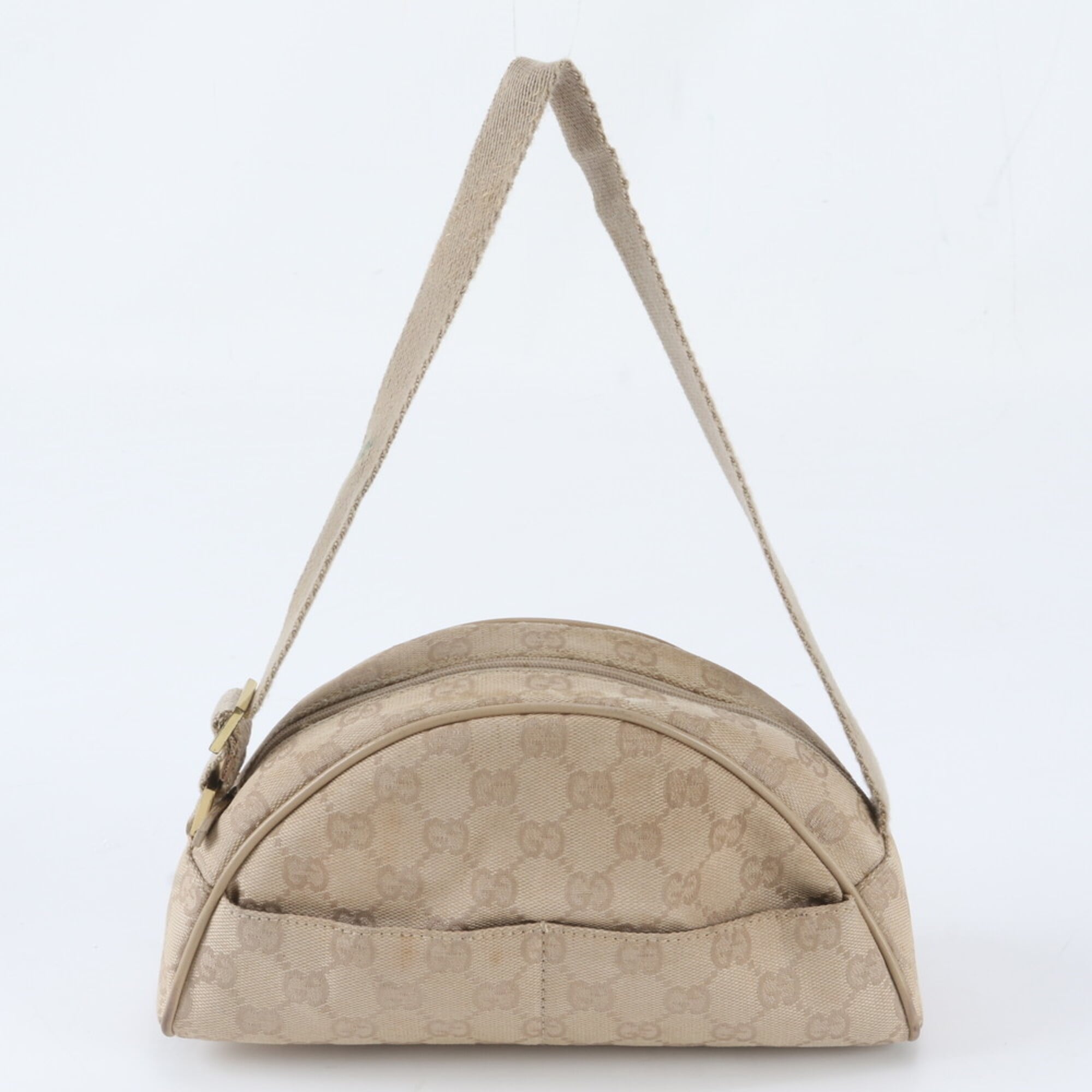 Gucci Beige Gg Canvas Shoulder Bag (Pre-Owned)