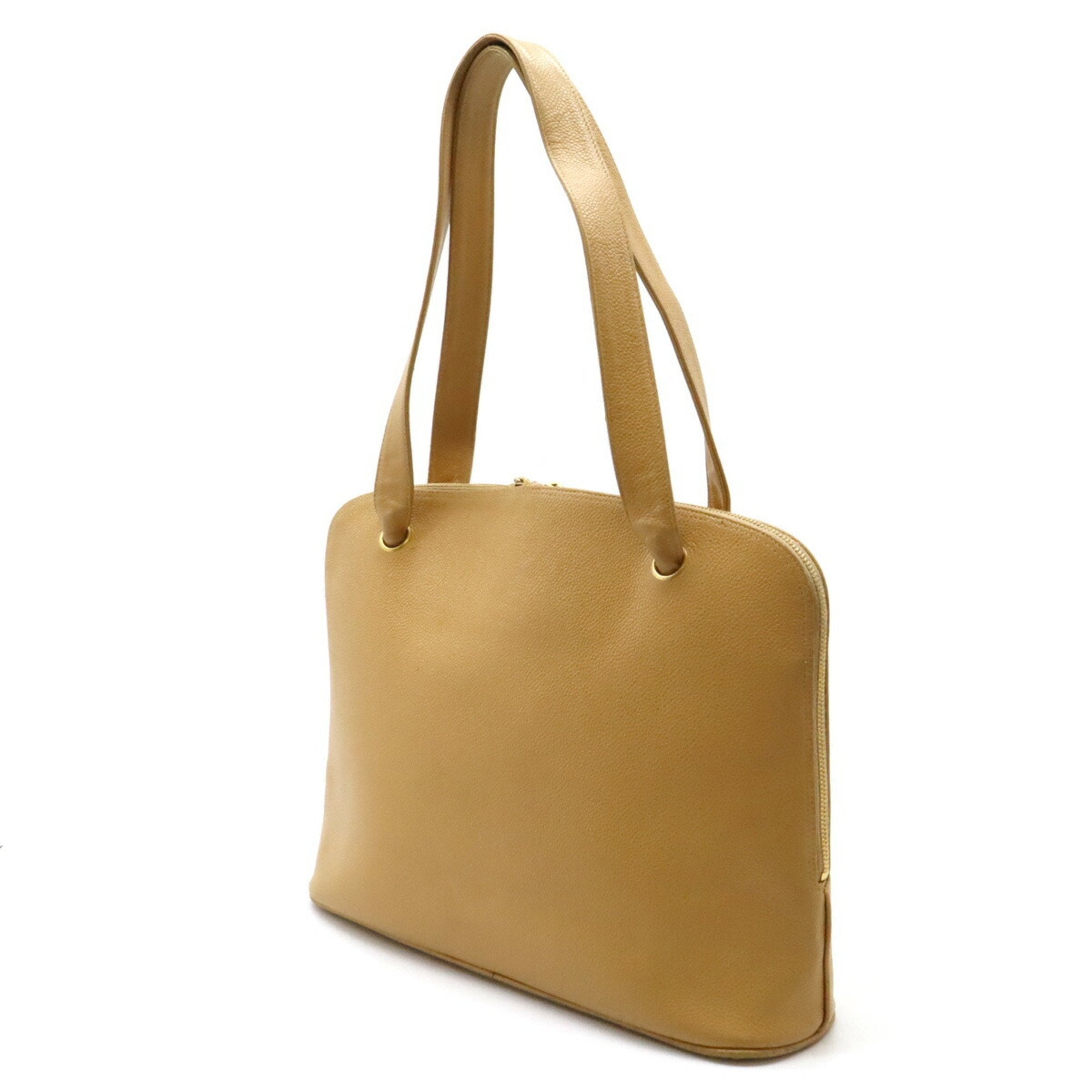Chanel Caviar Skin Beige Caviar Leather Tote Bag (Pre-Owned)
