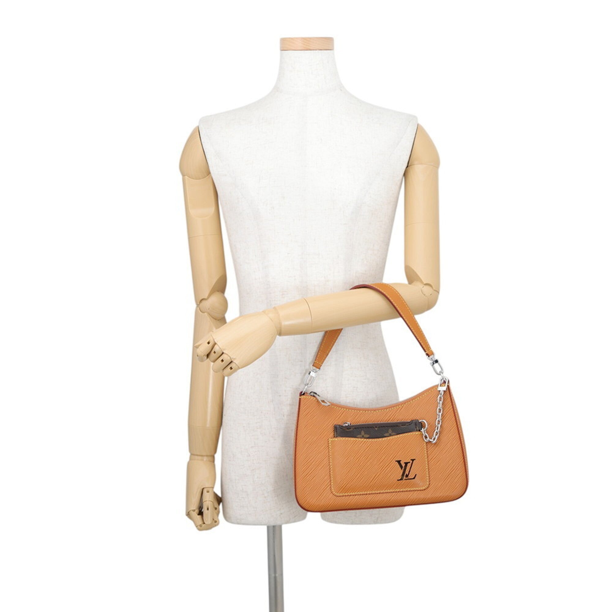 Louis Vuitton Epi Silver Epi Leather Handbag Shoulder Bag (Pre-Owned)