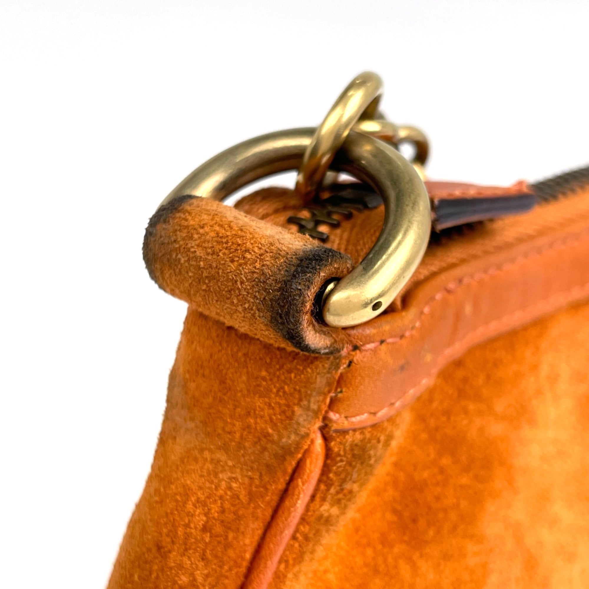 Gucci Gg Canvas Gg Canvas Suede Handbag (Pre-Owned)
