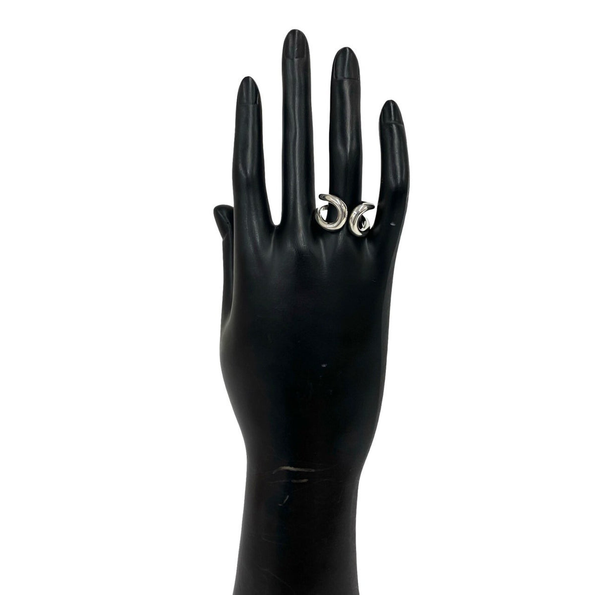 Hermes Silver Silver 925 Band Ring (Pre-Owned)