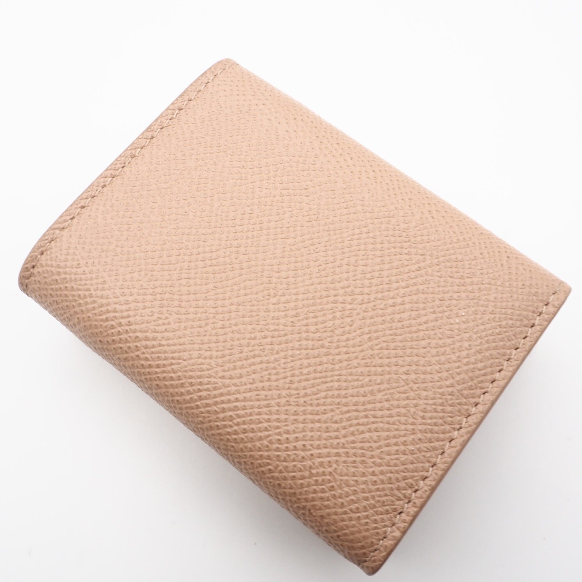 Christian Dior Beige Leather Wallet (Tri-Fold) (Pre-Owned)
