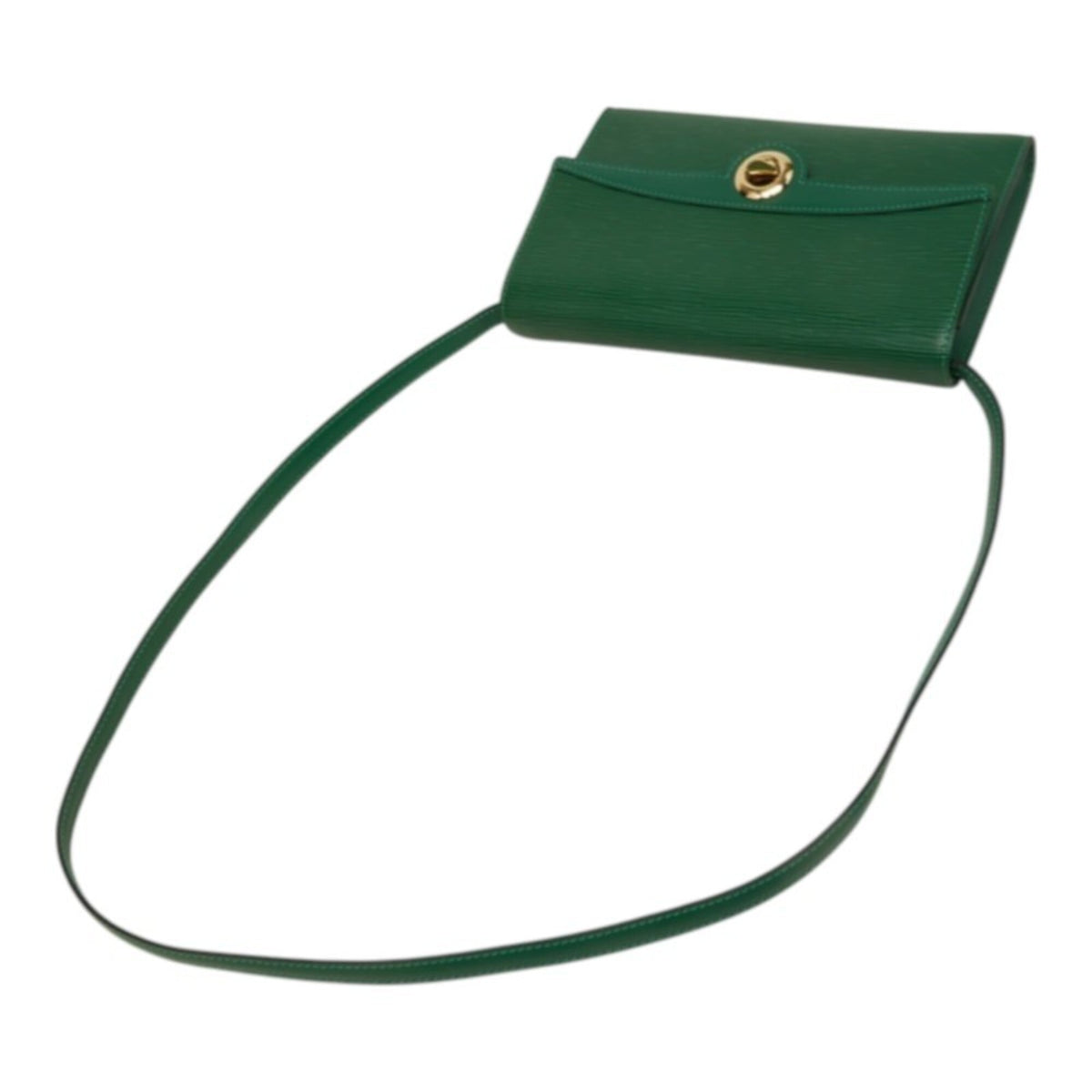 Louis Vuitton Borneo Green Leather Clutch Bag Shoulder Bag (Pre-Owned)