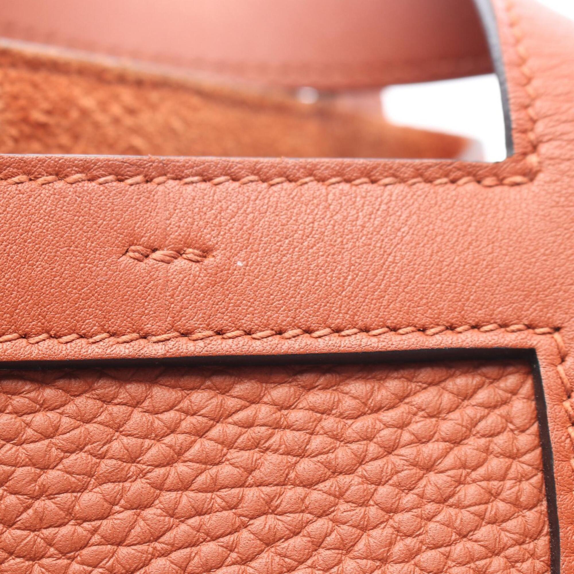 Hermes Brown Taurillon Clemence Leather Handbag (Pre-Owned)