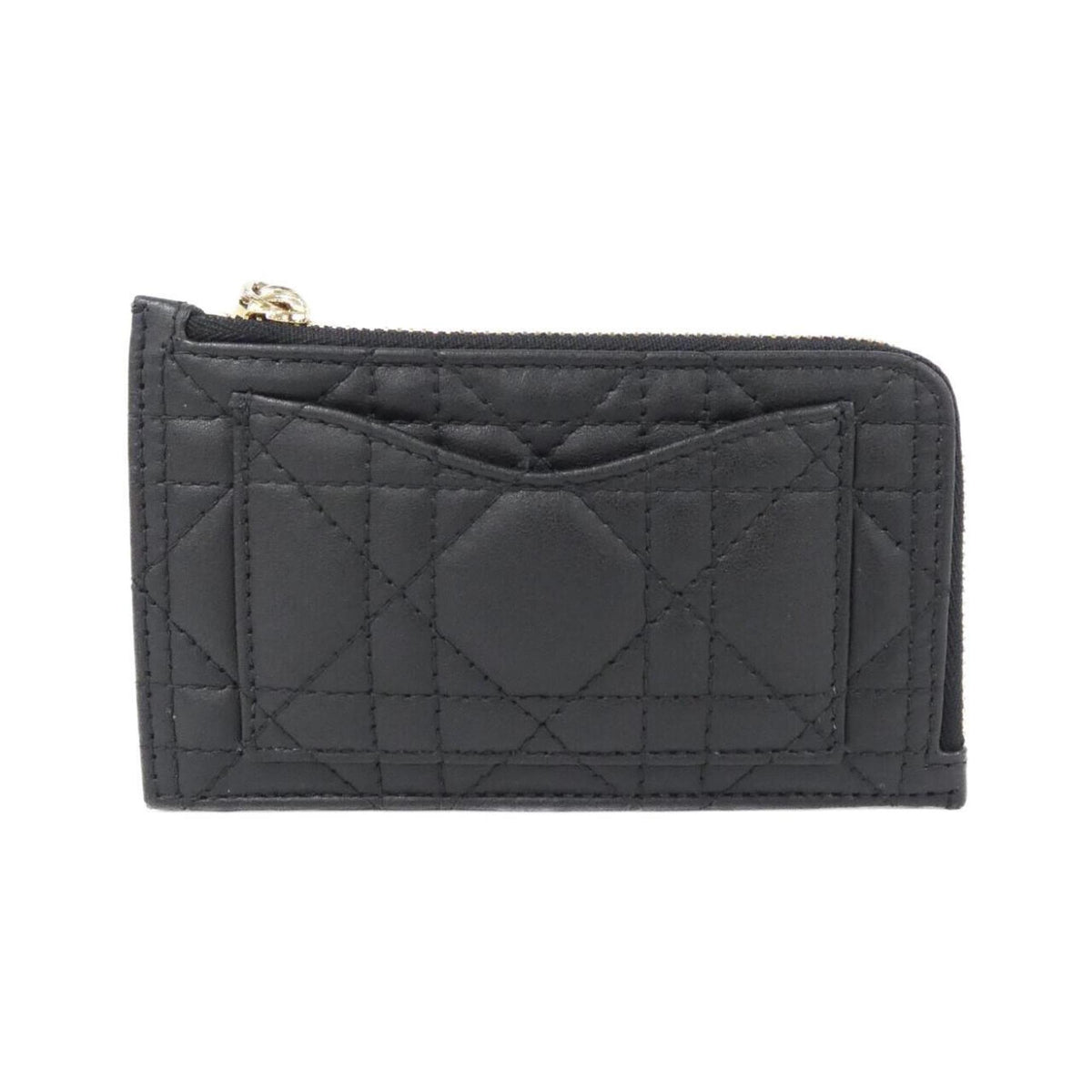 Christian Dior Black Leather Coin Purse/Coin Case (Pre-Owned)