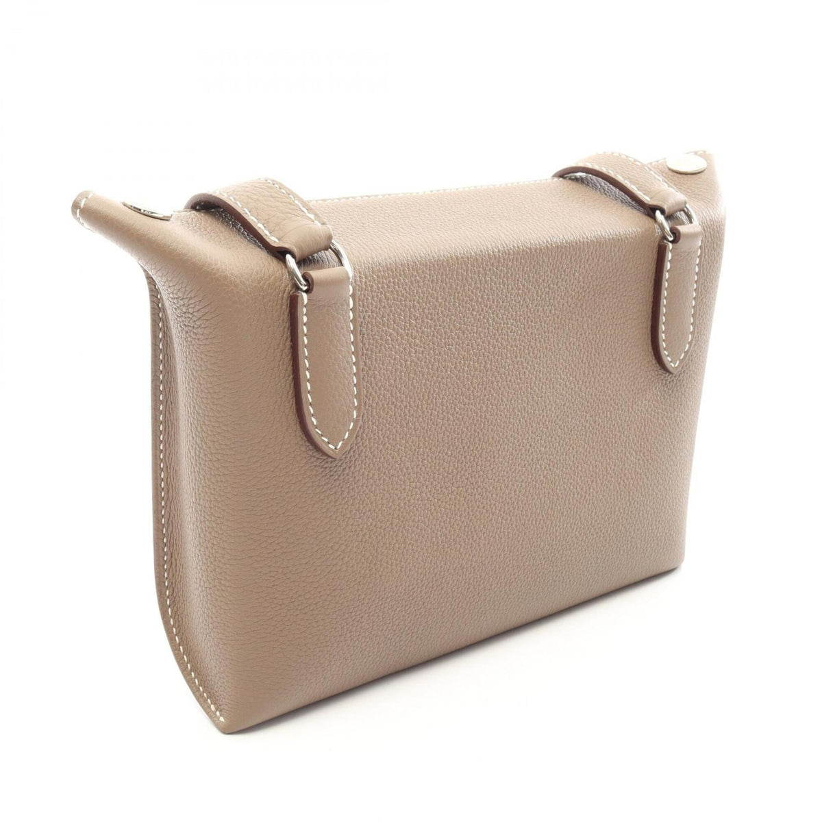 Hermes Etoupe Gray Gray Togo Leather Handbag Shoulder Bag (Pre-Owned)