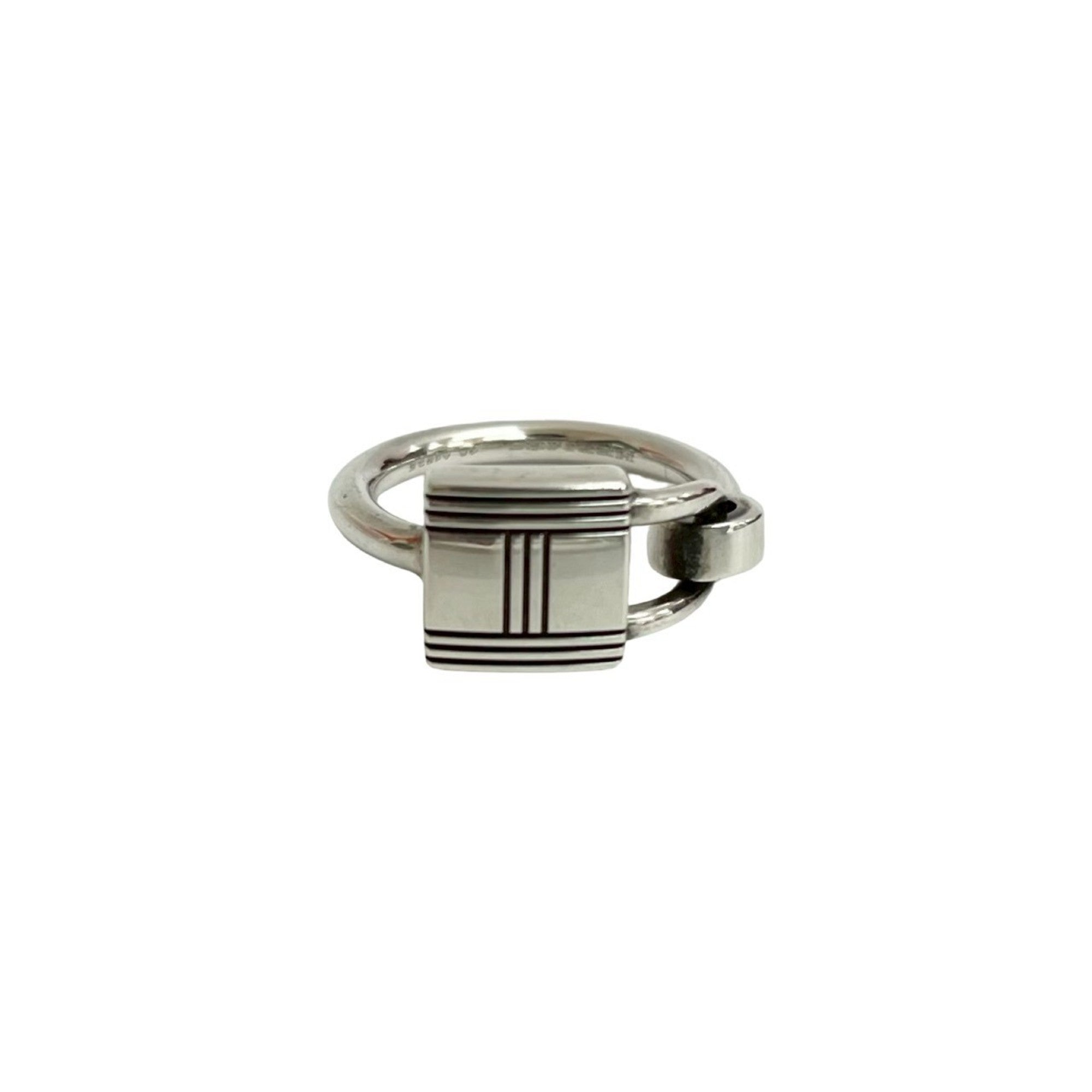 Hermes Silver Silver 925 Band Ring (Pre-Owned)