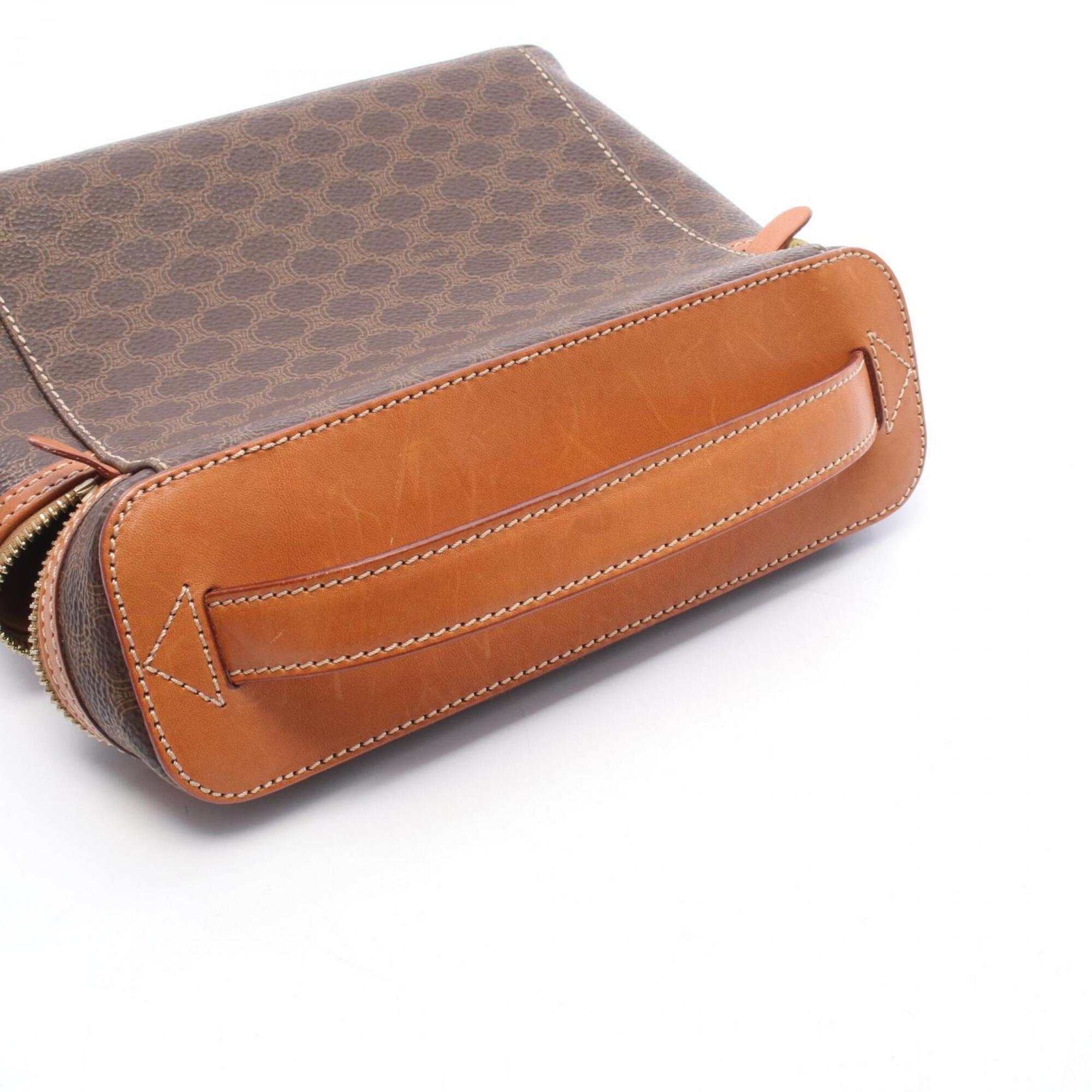 Celine Brown Coated Canvas Leather Handbag (Pre-Owned)