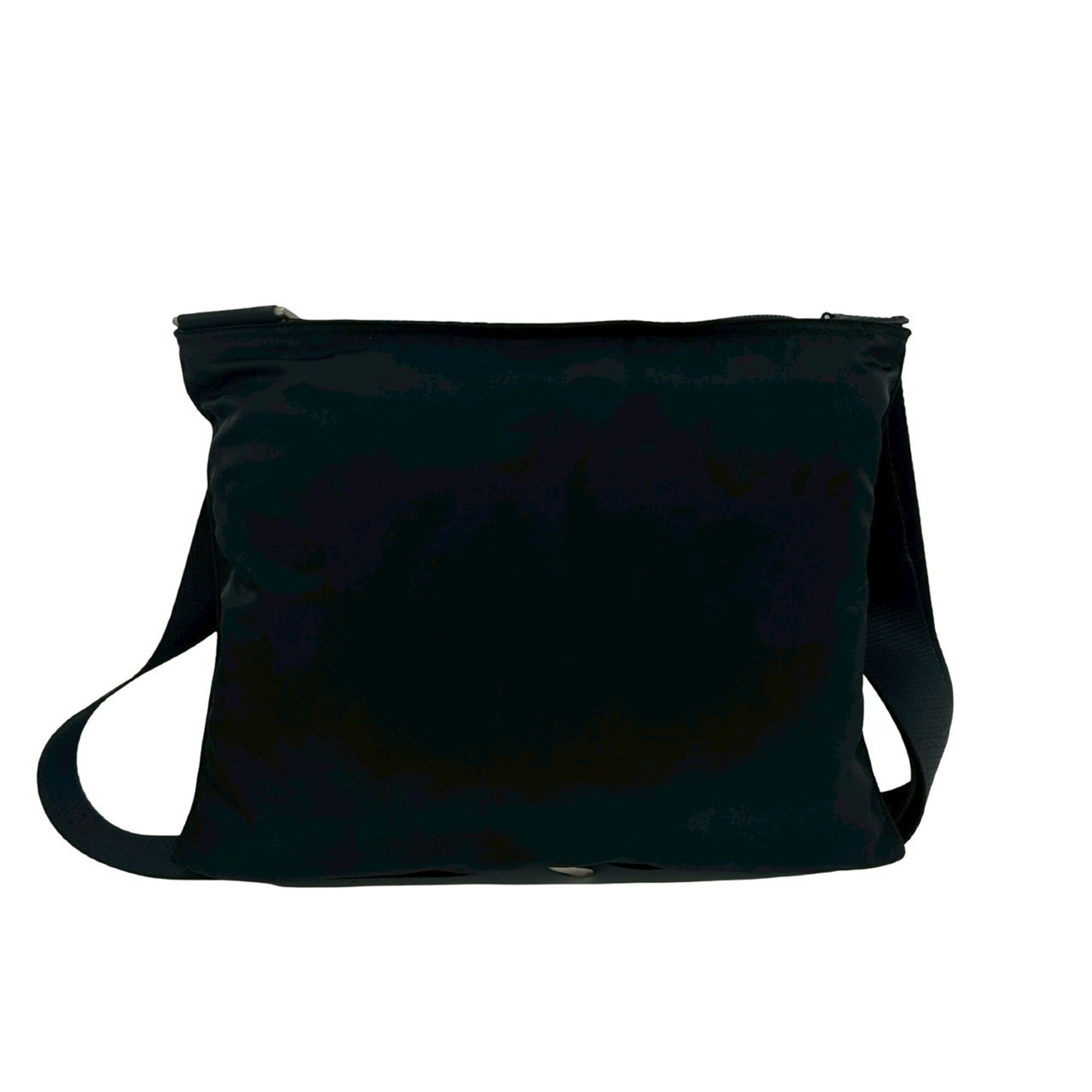 Prada Black Nylon Leather Pochette Shoulder Bag (Pre-Owned)