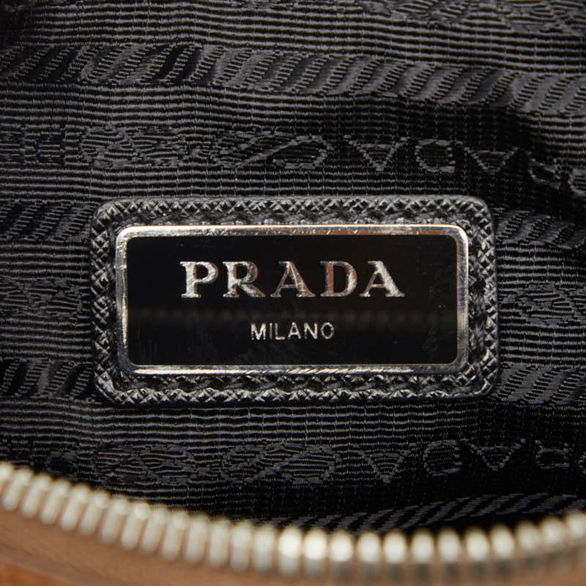 Prada Saffiano Brown Leather Shoulder Bag (Pre-Owned)