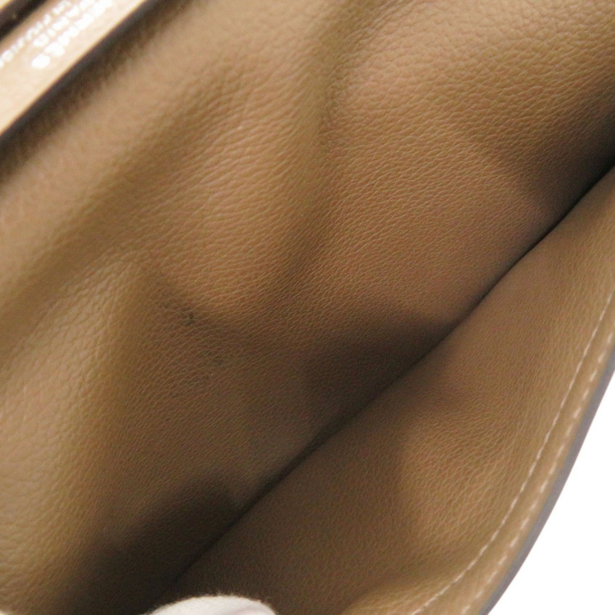 Hermes Brown Leather Long Wallet (Bi-Fold) (Pre-Owned)