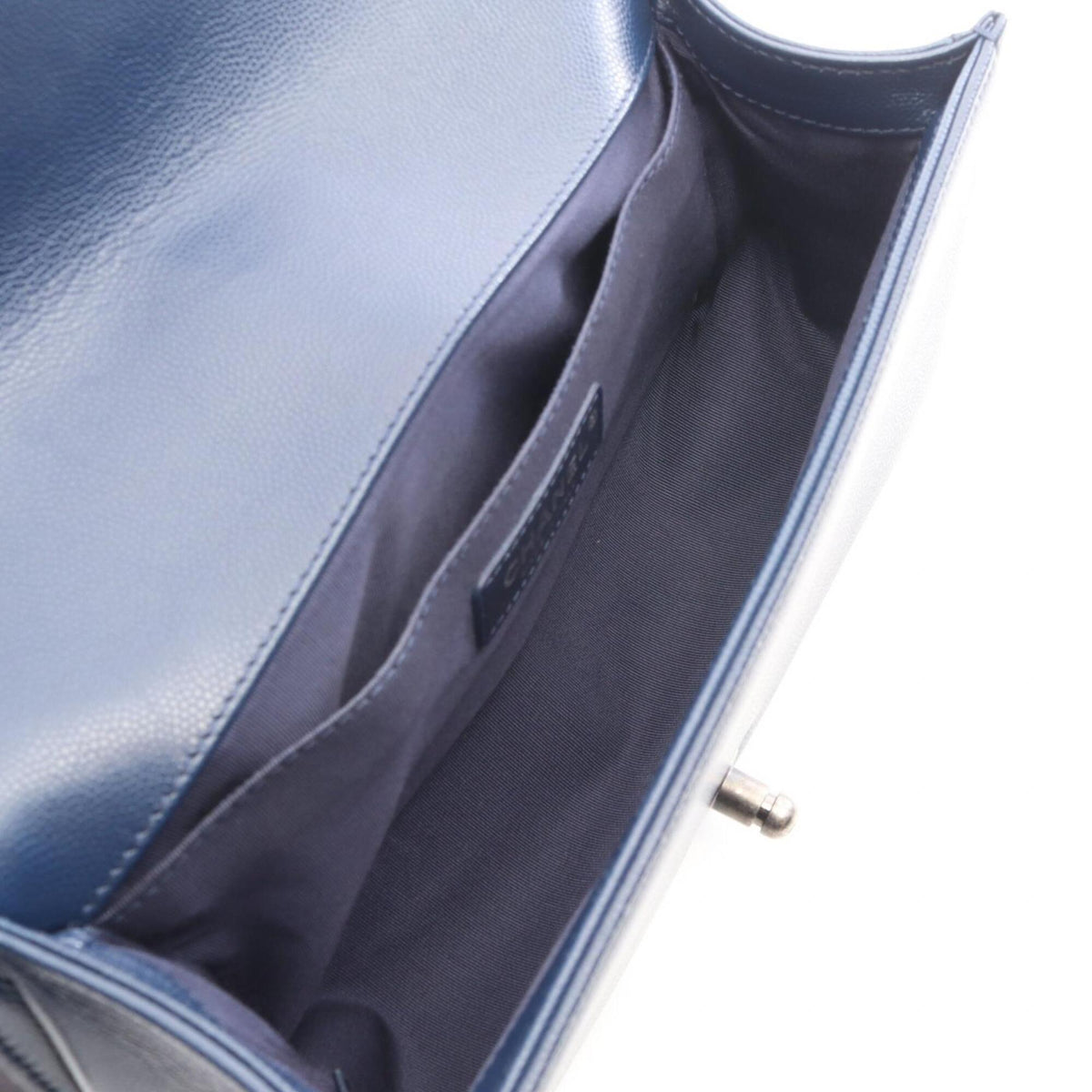 Chanel Navy Grained Calfskin Shoulder Bag (Pre-Owned)