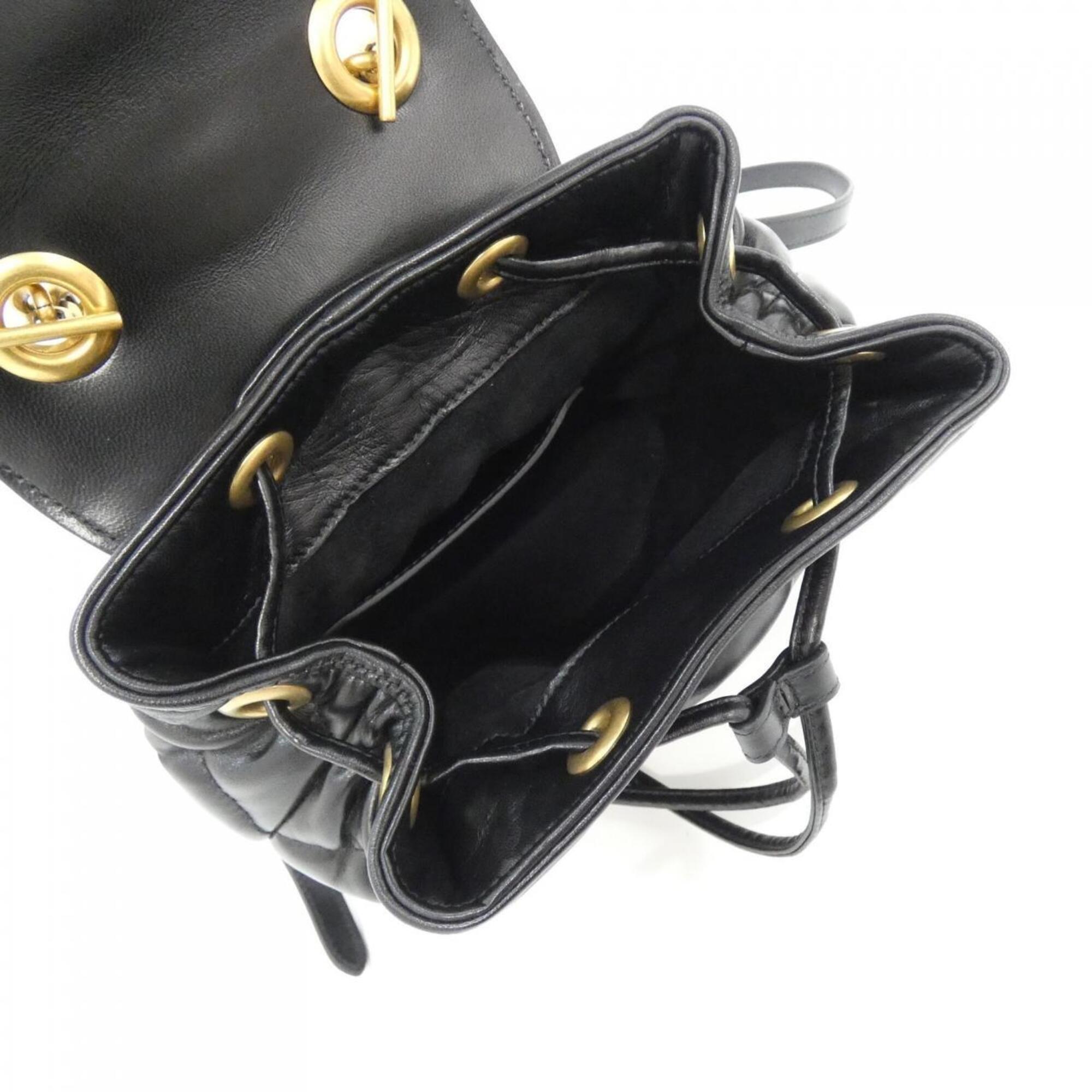Gucci Black Quilting Leather Backpack (Pre-Owned)