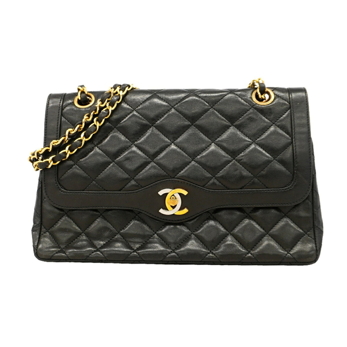 Chanel Black Leather Shoulder Bag (Pre-Owned)