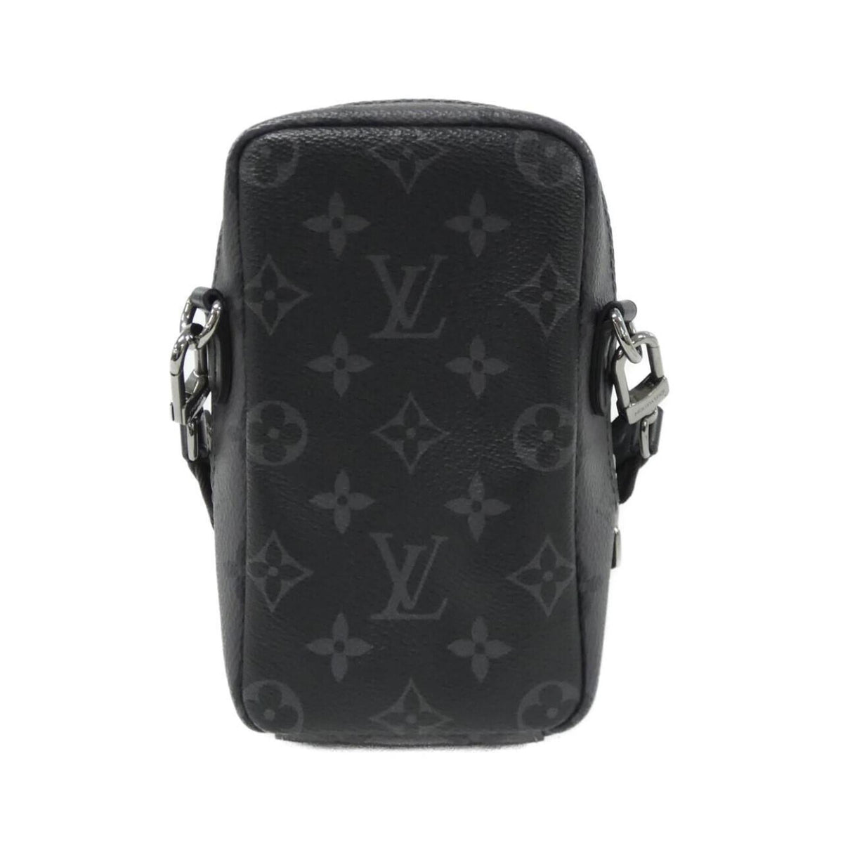 Louis Vuitton Black Coated Canvas Handbag Pouch Shoulder Bag (Pre-Owned)