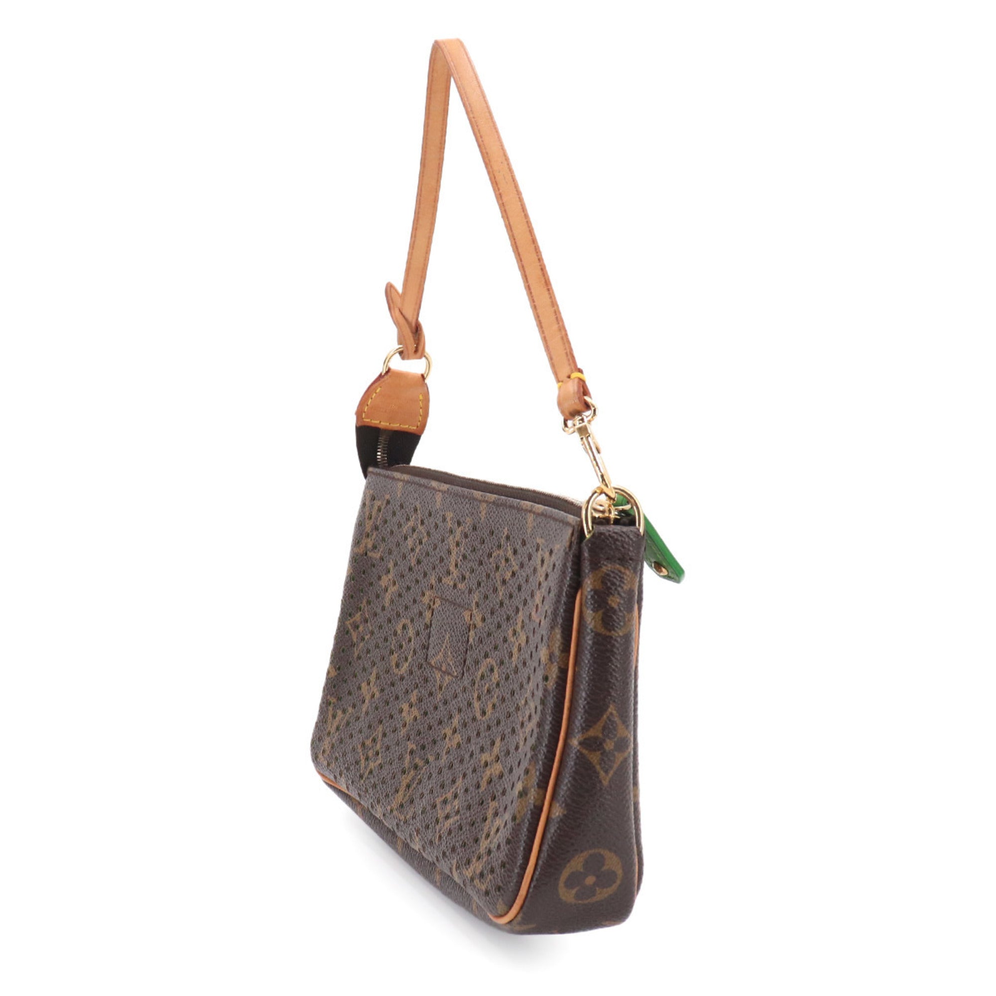 Louis Vuitton Monogram Vert Monogram Perforated Canvas Handbag Pochette (Pre-Owned)