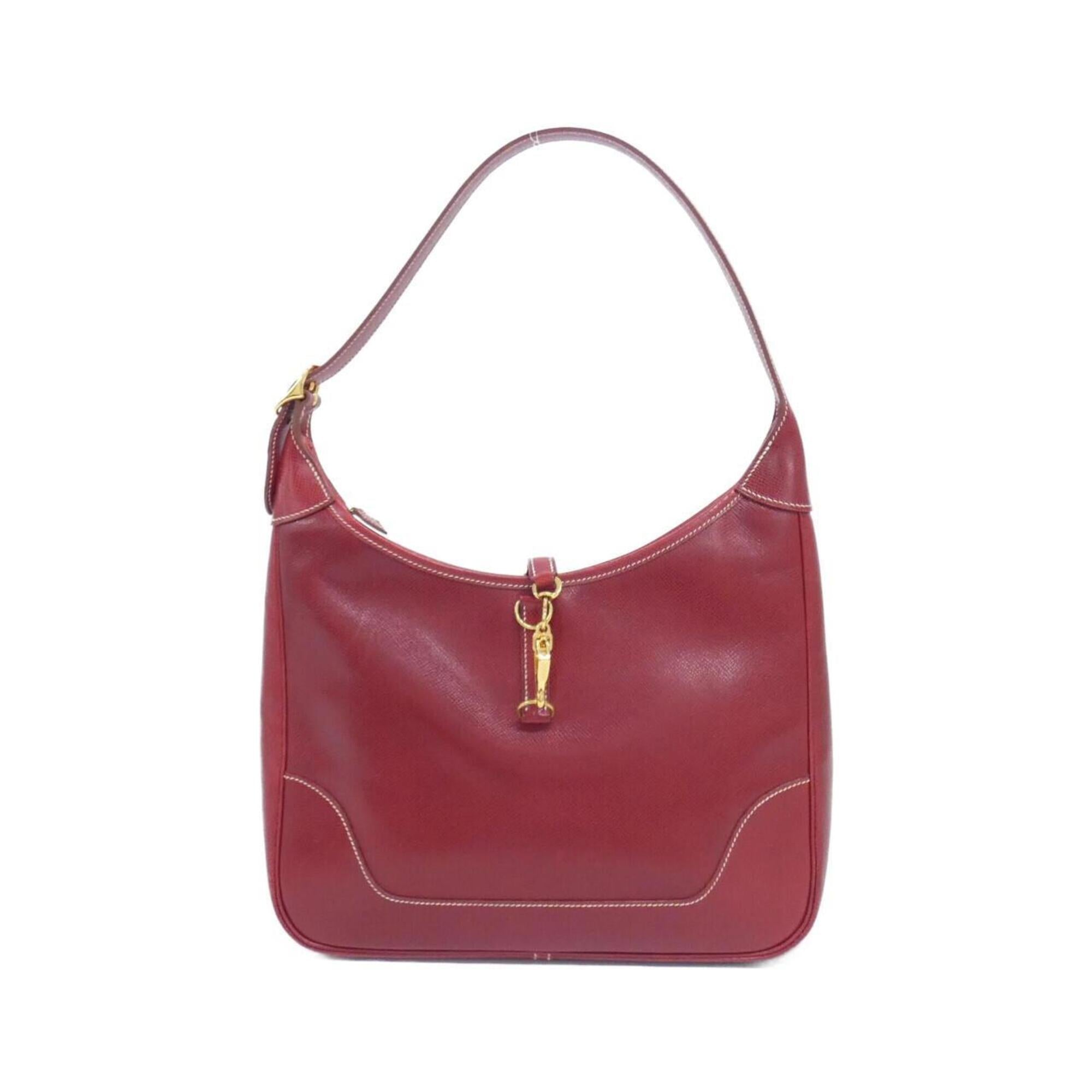 Hermes Rouge H Lisse Leather Shoulder Bag (Pre-Owned)