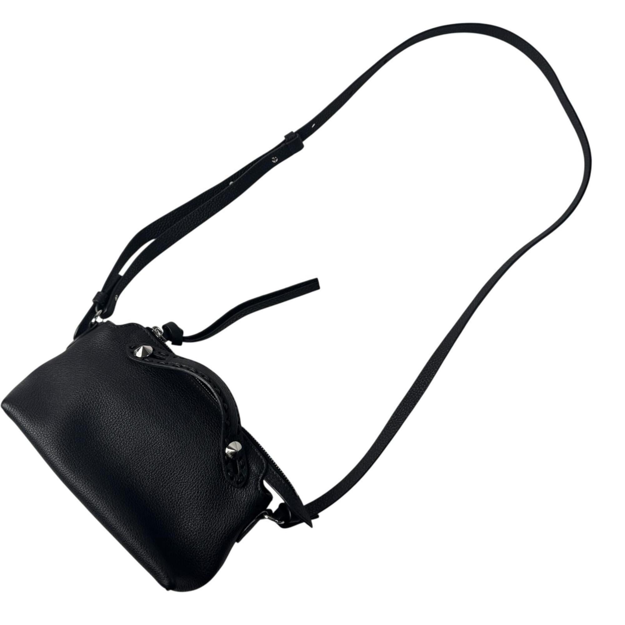 Fendi Black Leather Handbag Shoulder Bag (Pre-Owned)