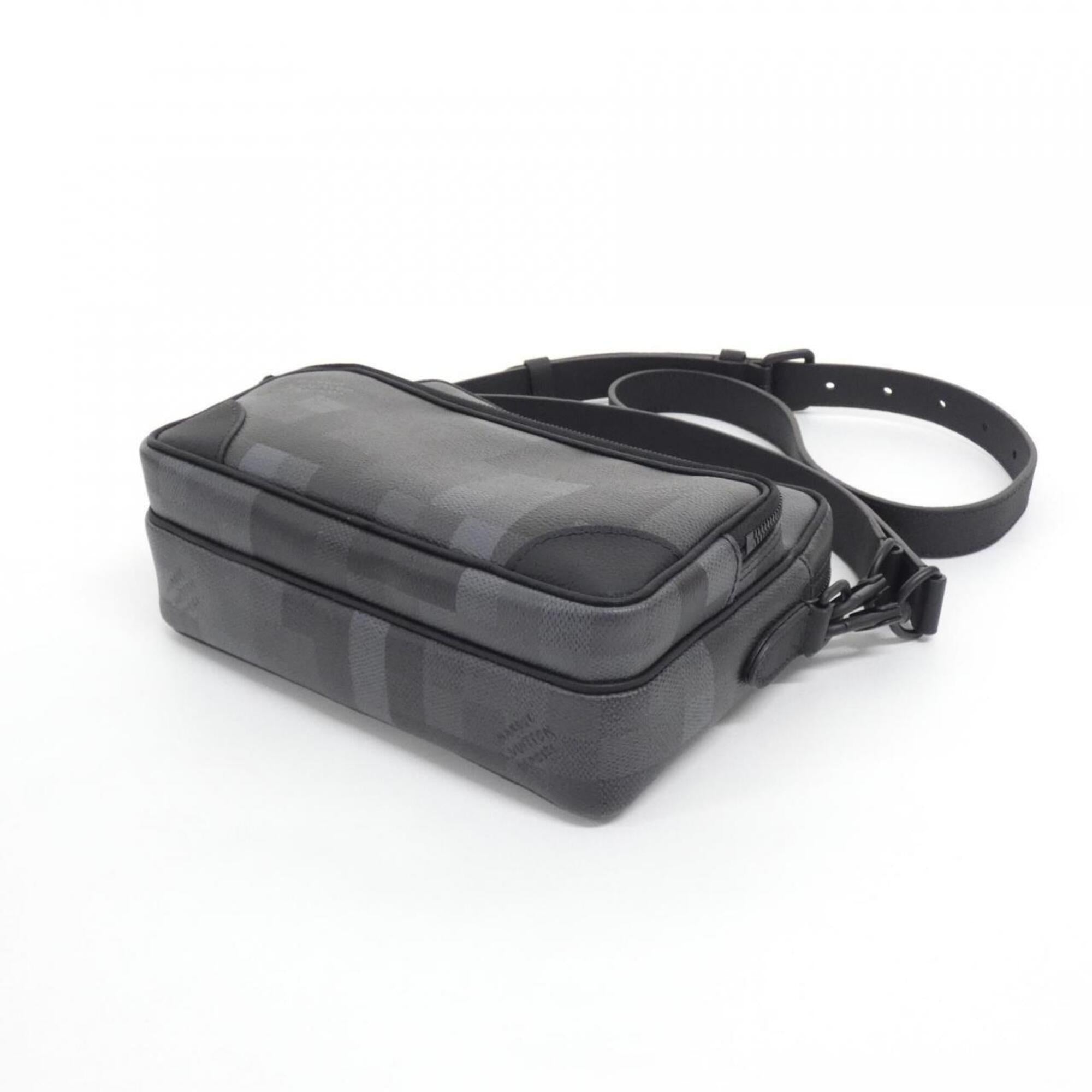 Louis Vuitton Black Coated Canvas Shoulder Bag (Pre-Owned)