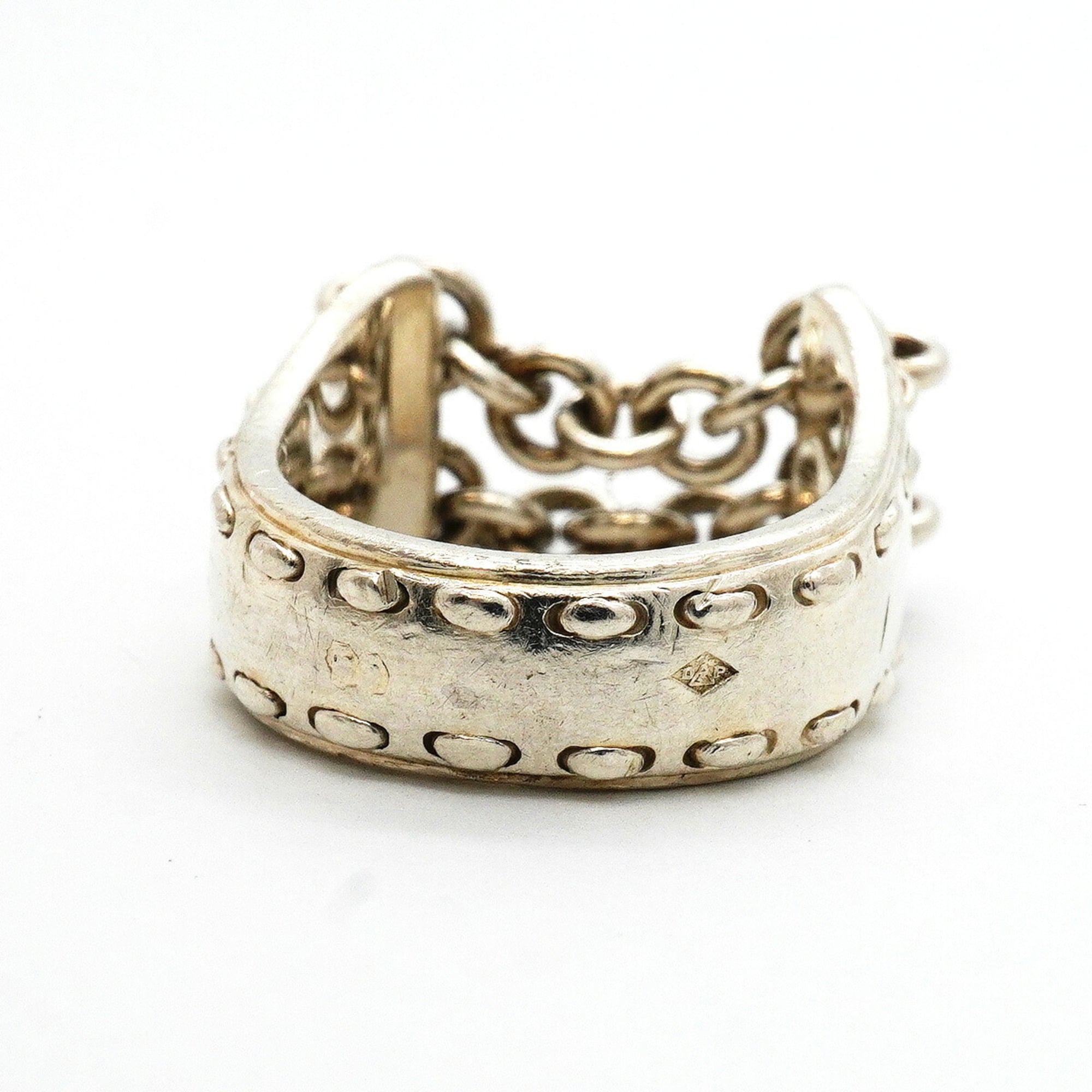 Hermes Silver 925 Band Ring (Pre-Owned)
