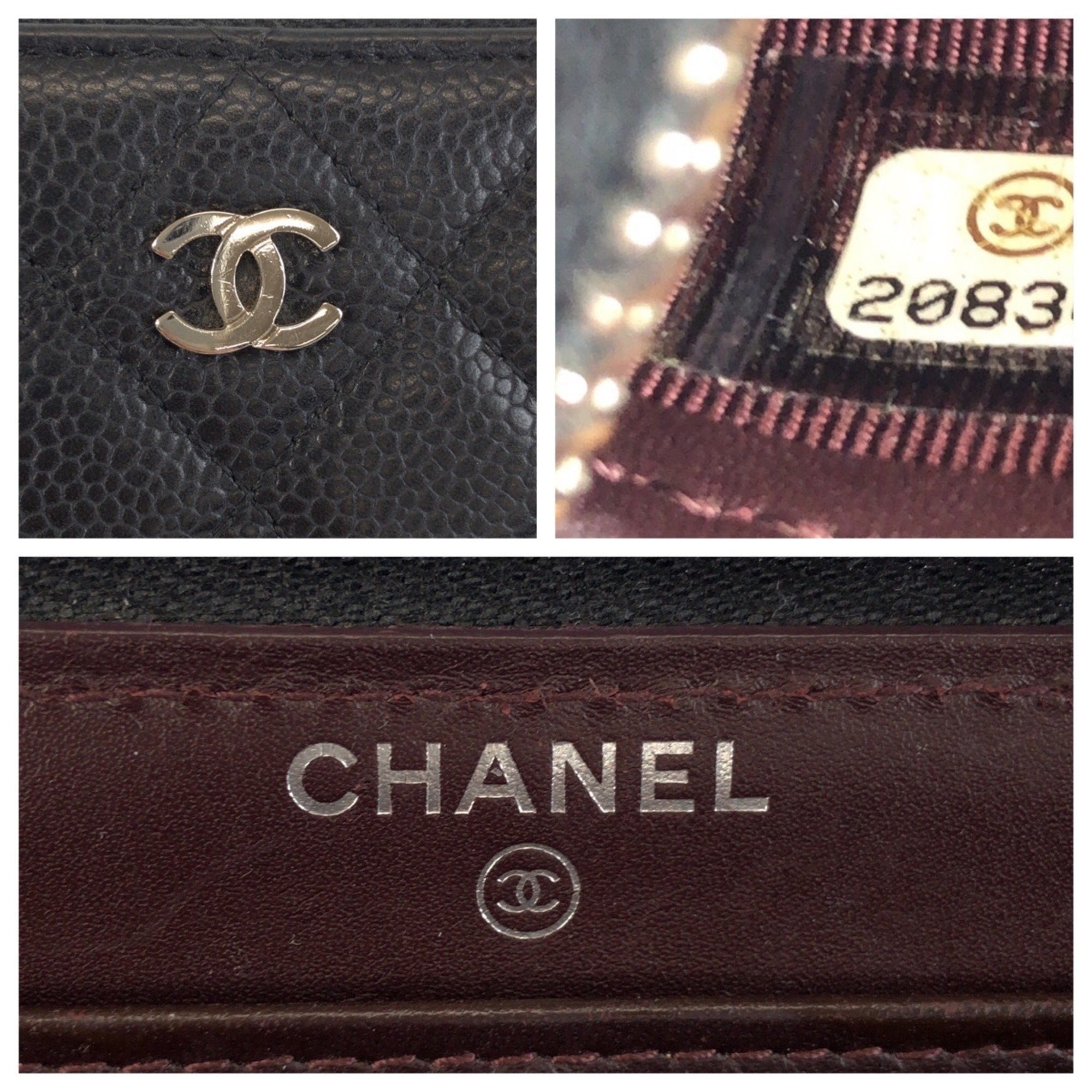 Chanel Black Leather Coin Purse/Coin Case (Pre-Owned)