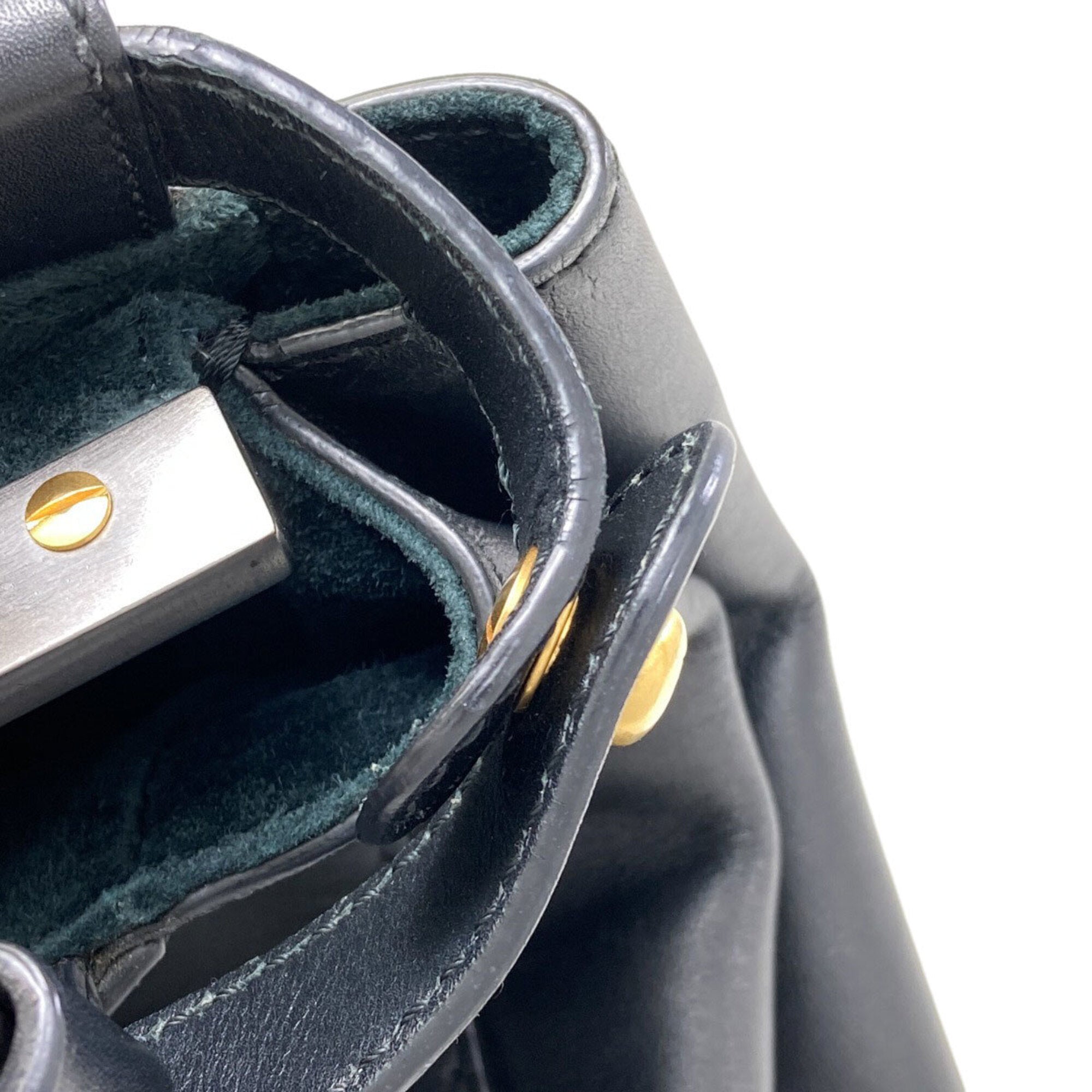 Fendi Peekaboo Black Leather Handbag (Pre-Owned)