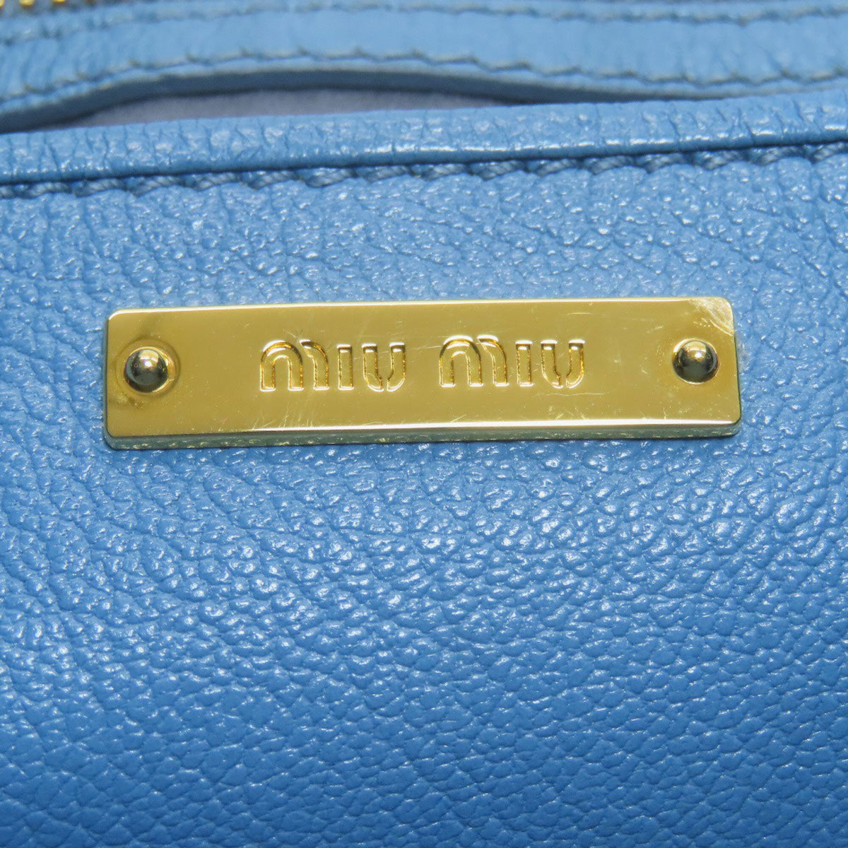 Miu Miu Light Blue Leather Handbag (Pre-Owned)
