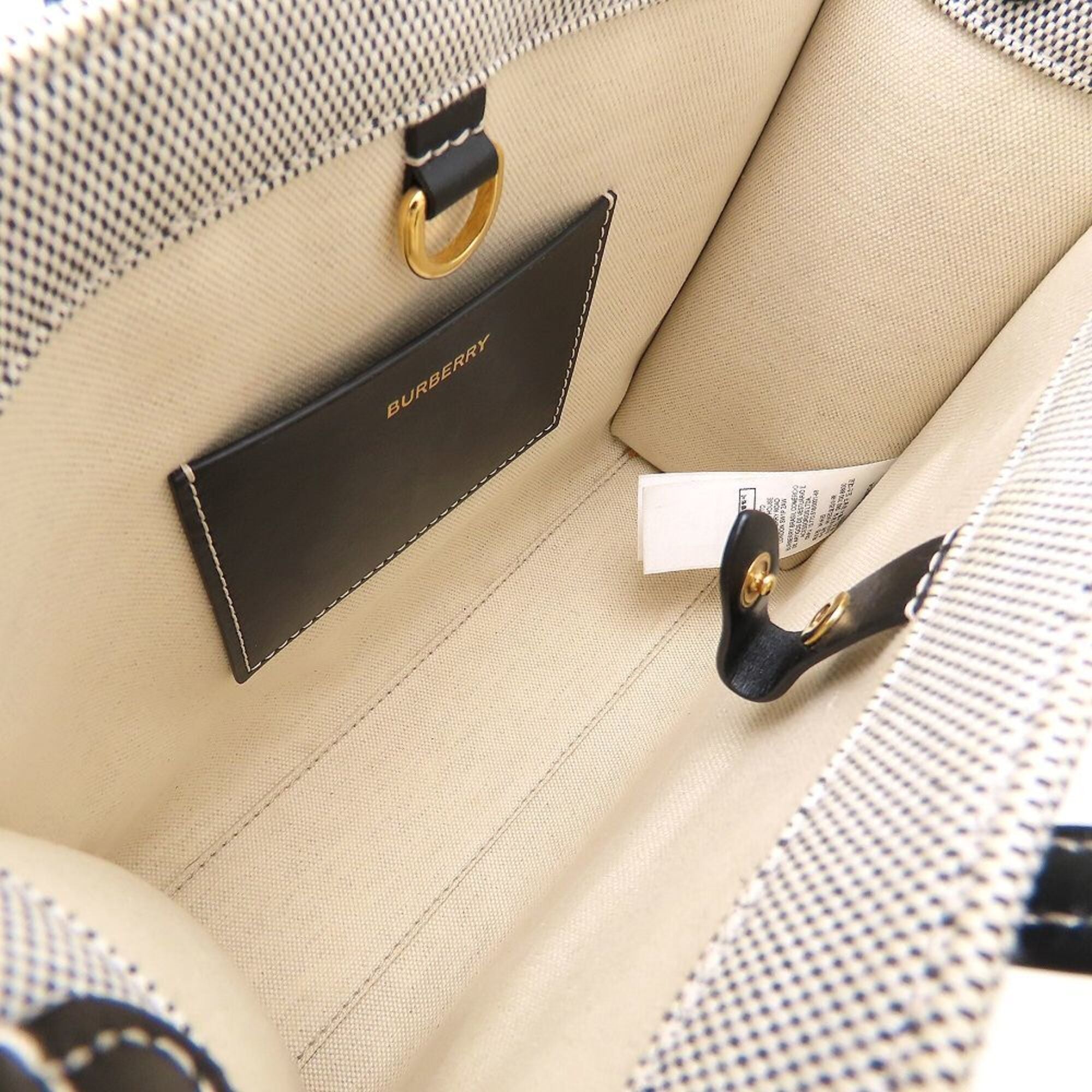 Burberry Black Canvas Leather Shoulder Bag (Pre-Owned)