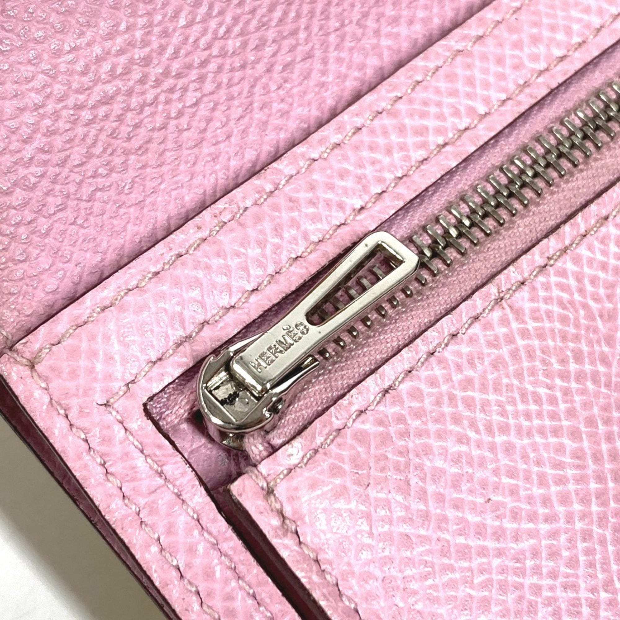 Hermes Pink Yellow Epsom Leather Wallet (Bi-Fold) (Pre-Owned)