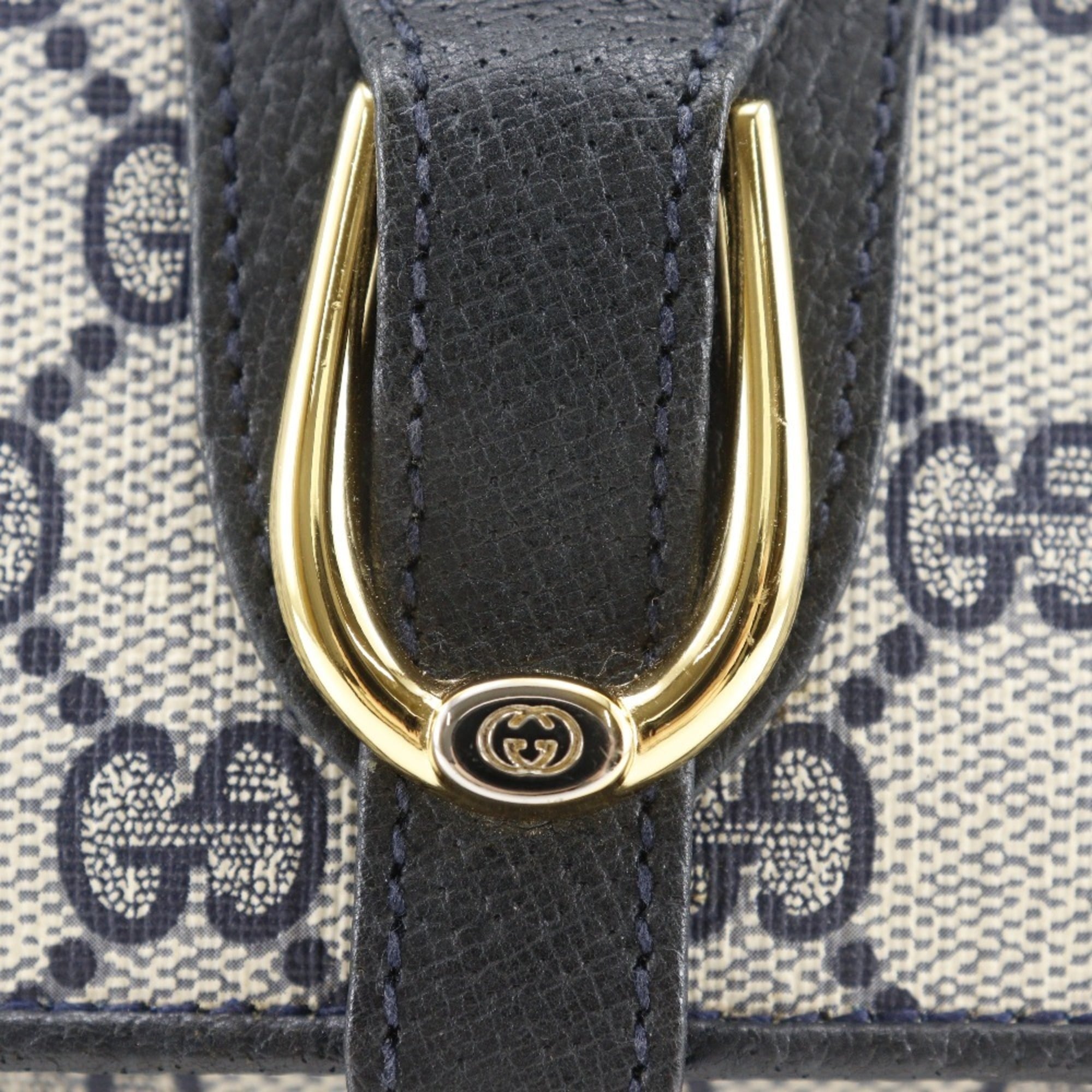 Gucci Gray Navy Gg Plus Shoulder Bag (Pre-Owned)