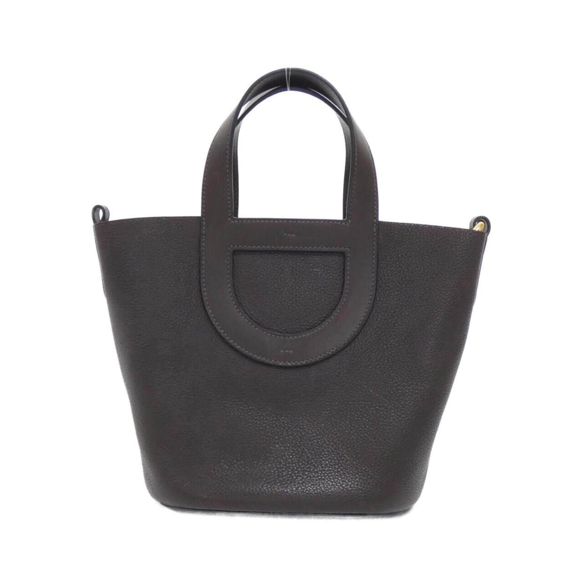 Hermes Ebene Barenia Leather Handbag (Pre-Owned)
