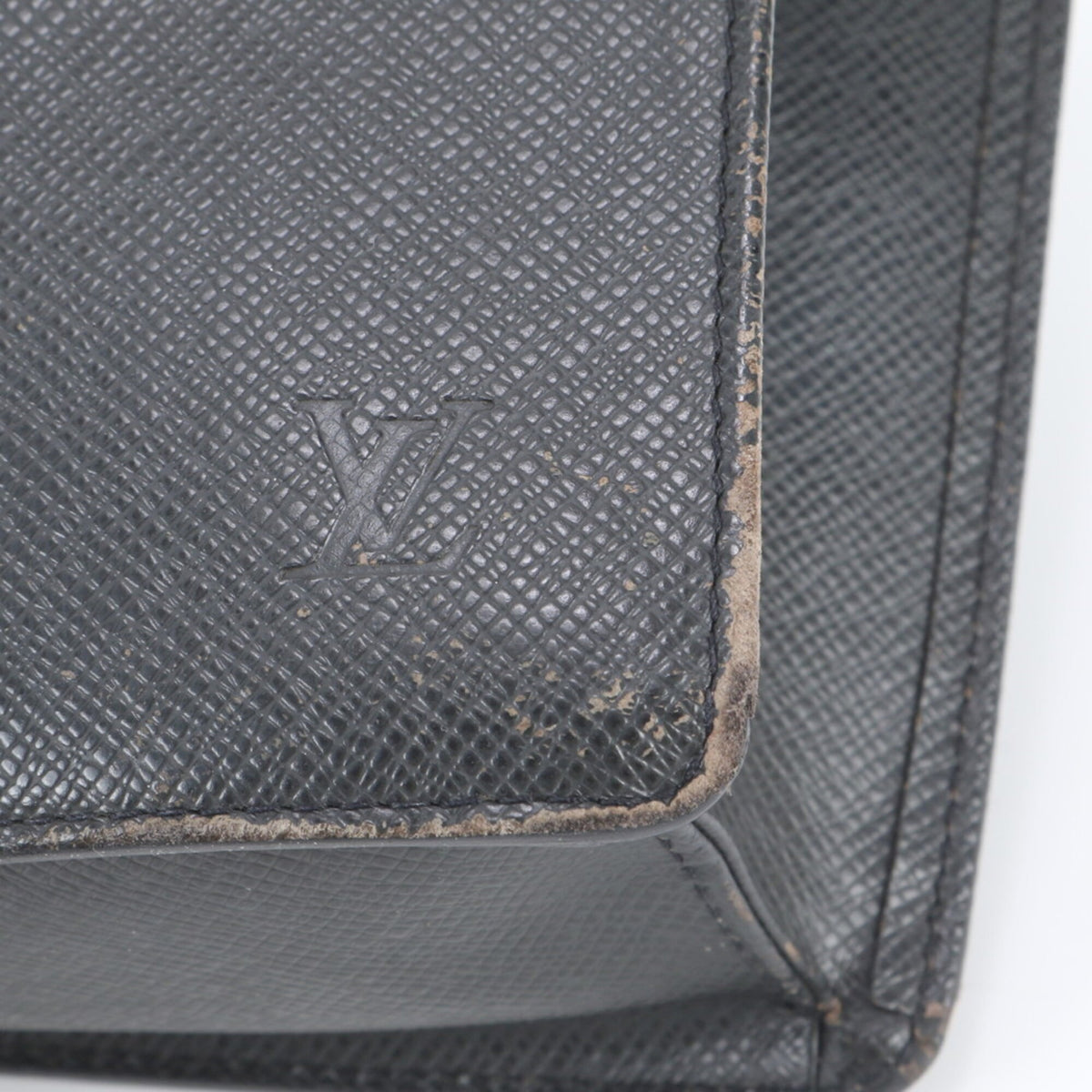 Louis Vuitton Ardoise Leather Clutch Bag Pouch (Pre-Owned)