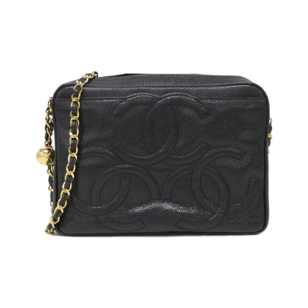 Chanel Black Grained Calfskin Shoulder Bag (Pre-Owned)