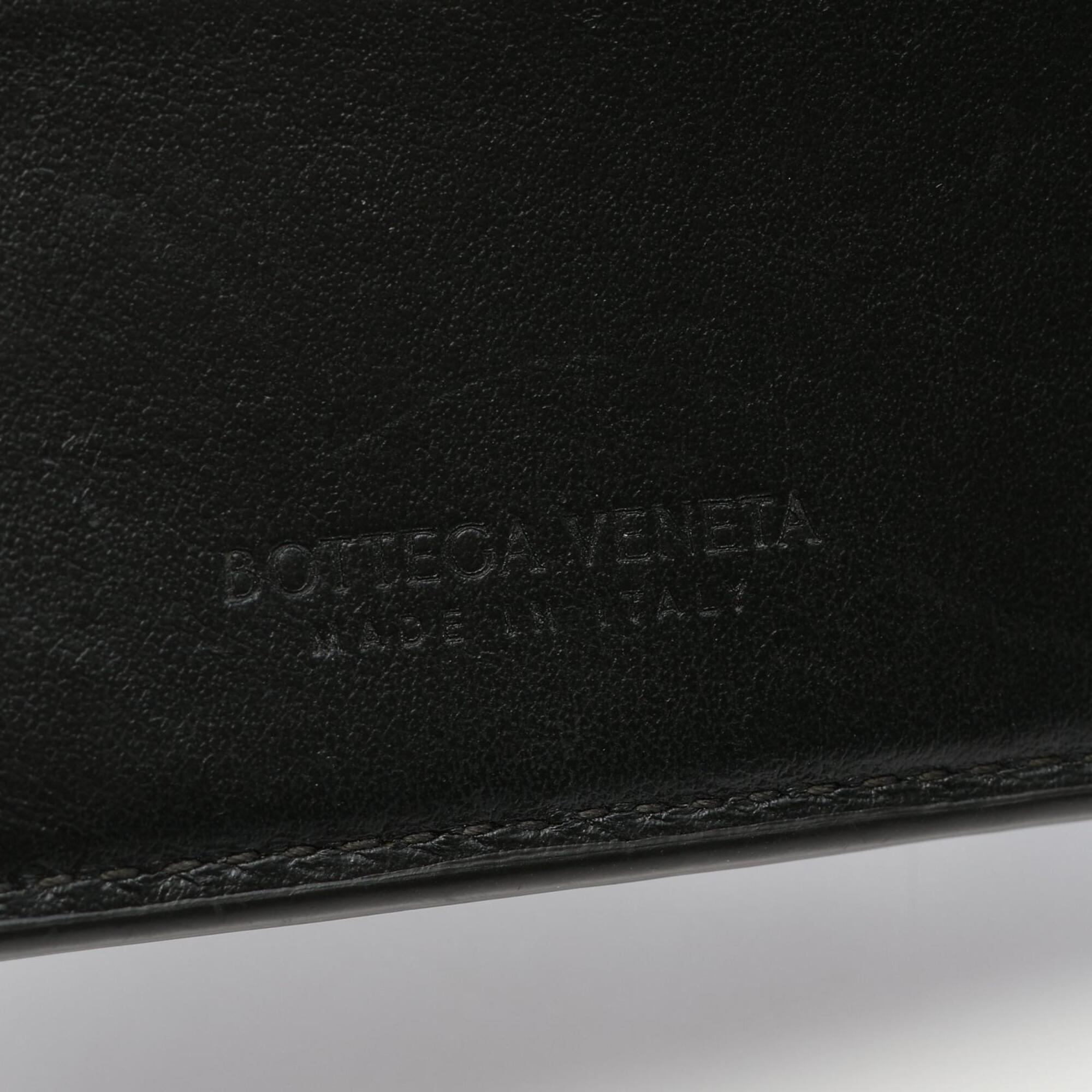 Bottega Veneta Intrecciato Black Leather Wallet (Bi-Fold) (Pre-Owned)
