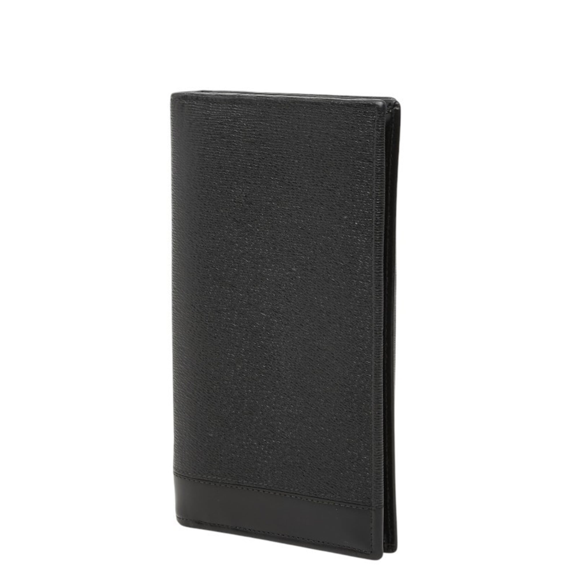 Bvlgari Black Leather Long Wallet (Bi-Fold) (Pre-Owned)