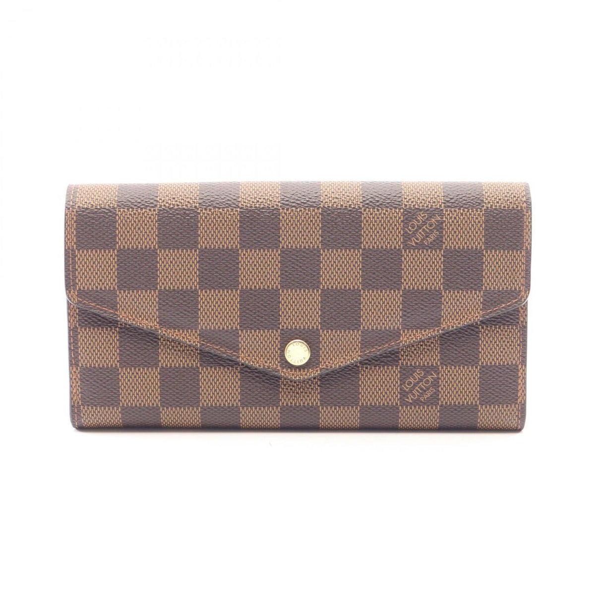 Louis Vuitton Brown Leather Pvc Long Wallet (Bi-Fold) (Pre-Owned)