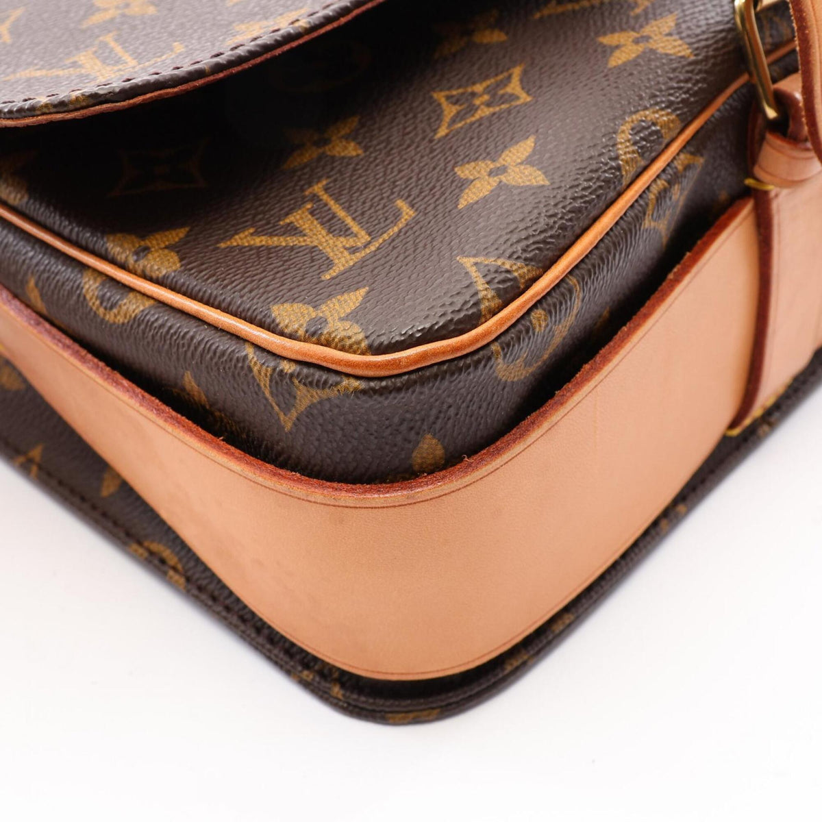 Louis Vuitton Brown Monogram Coated Canvas Leather Handbag Shoulder Bag (Pre-Owned)