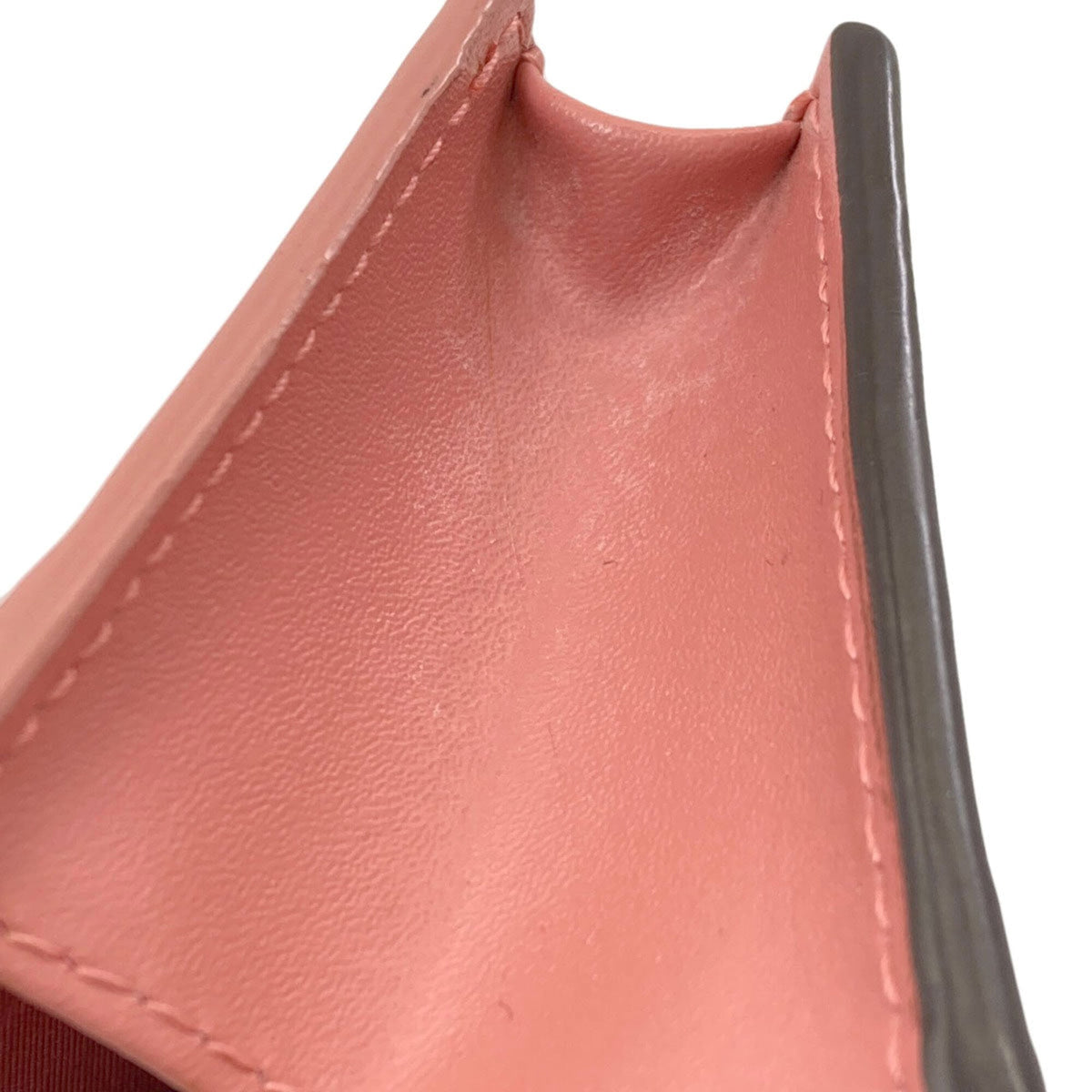 Salvatore Ferragamo Brown Pink Leather Wallet (Bi-Fold) (Pre-Owned)