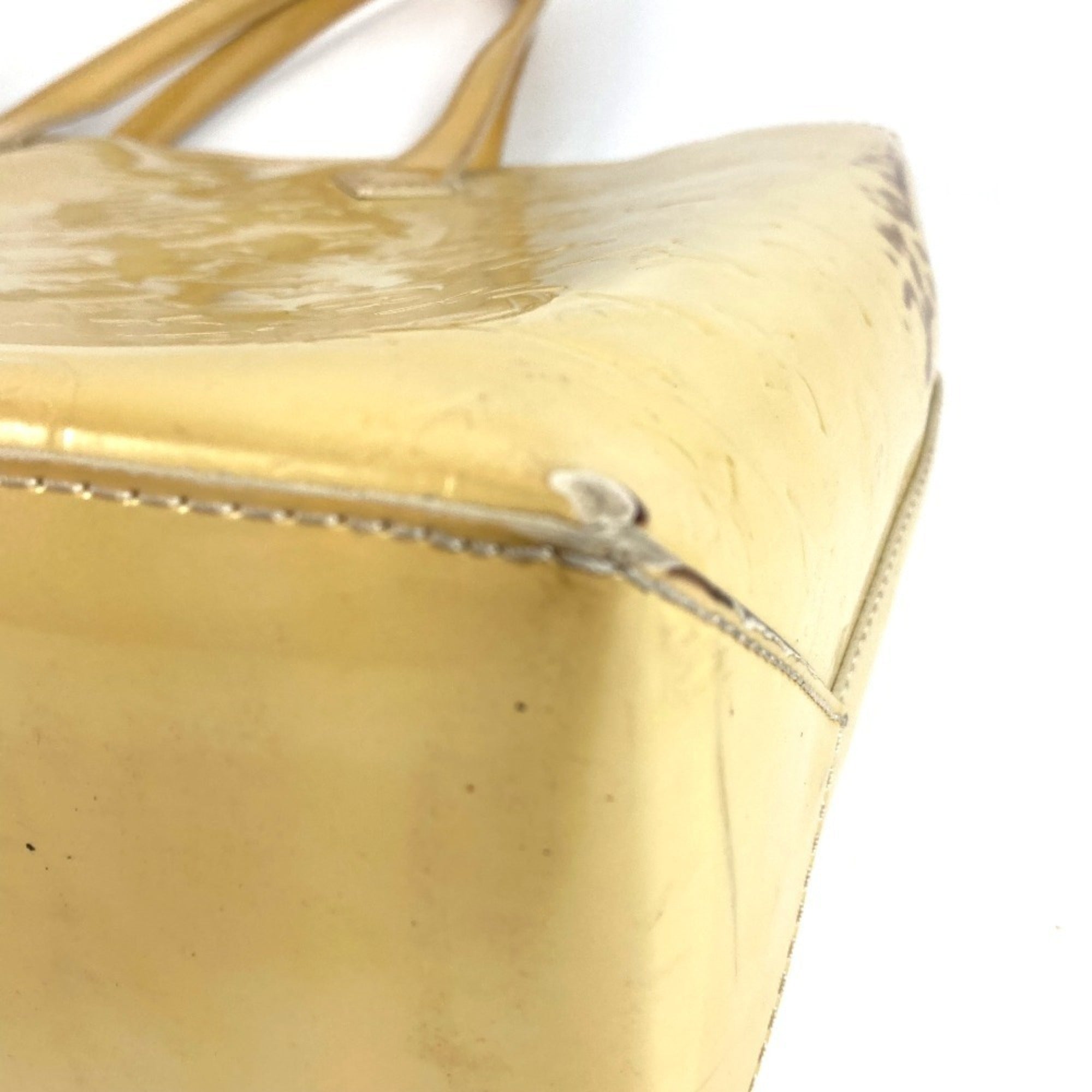 Louis Vuitton Beige Blanc Corail Monogram Vernis Handbag Shoulder Bag Tote Bag (Pre-Owned)