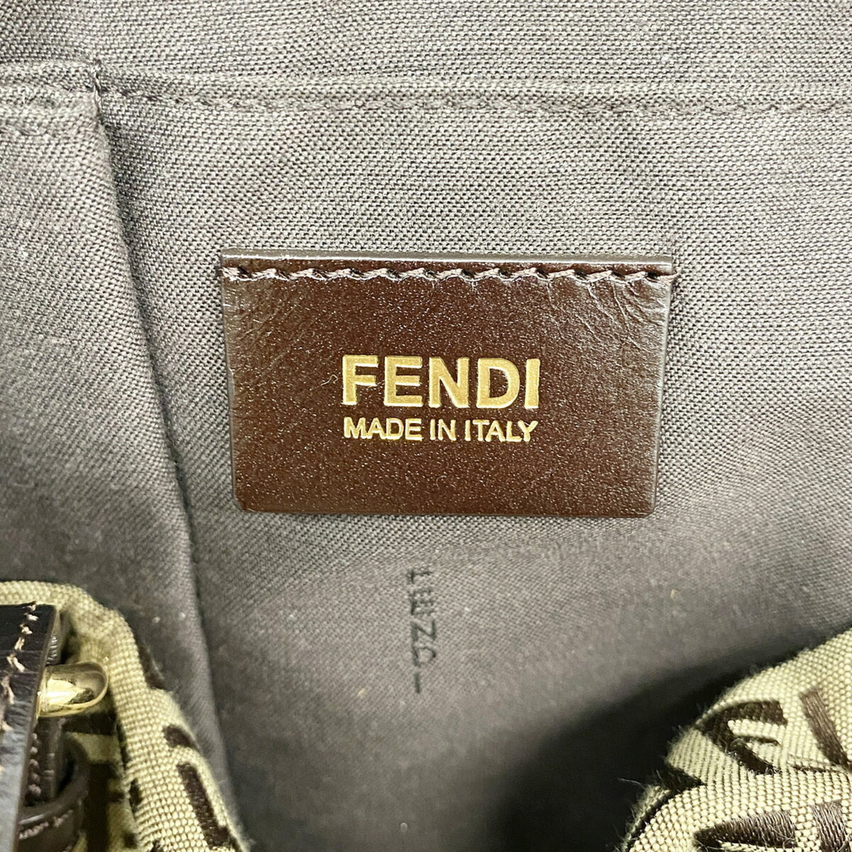 Fendi Brown Nylon Canvas Tote Bag (Pre-Owned)