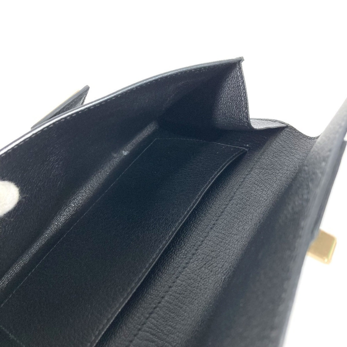 Hermes Black Leather Clutch Bag Pochette (Pre-Owned)