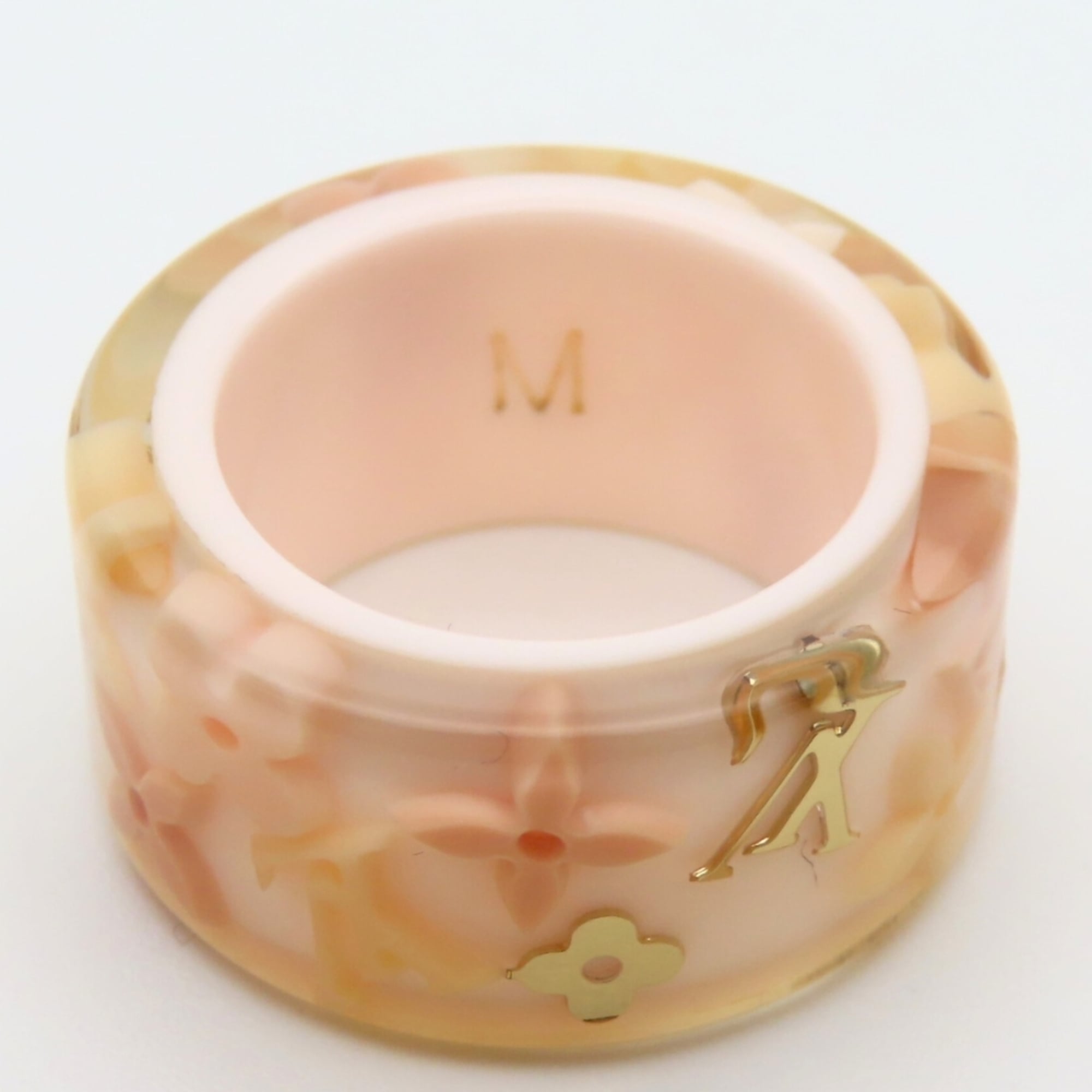 Louis Vuitton Monogram Pink Rose Monogram Resin Band Ring (Pre-Owned)