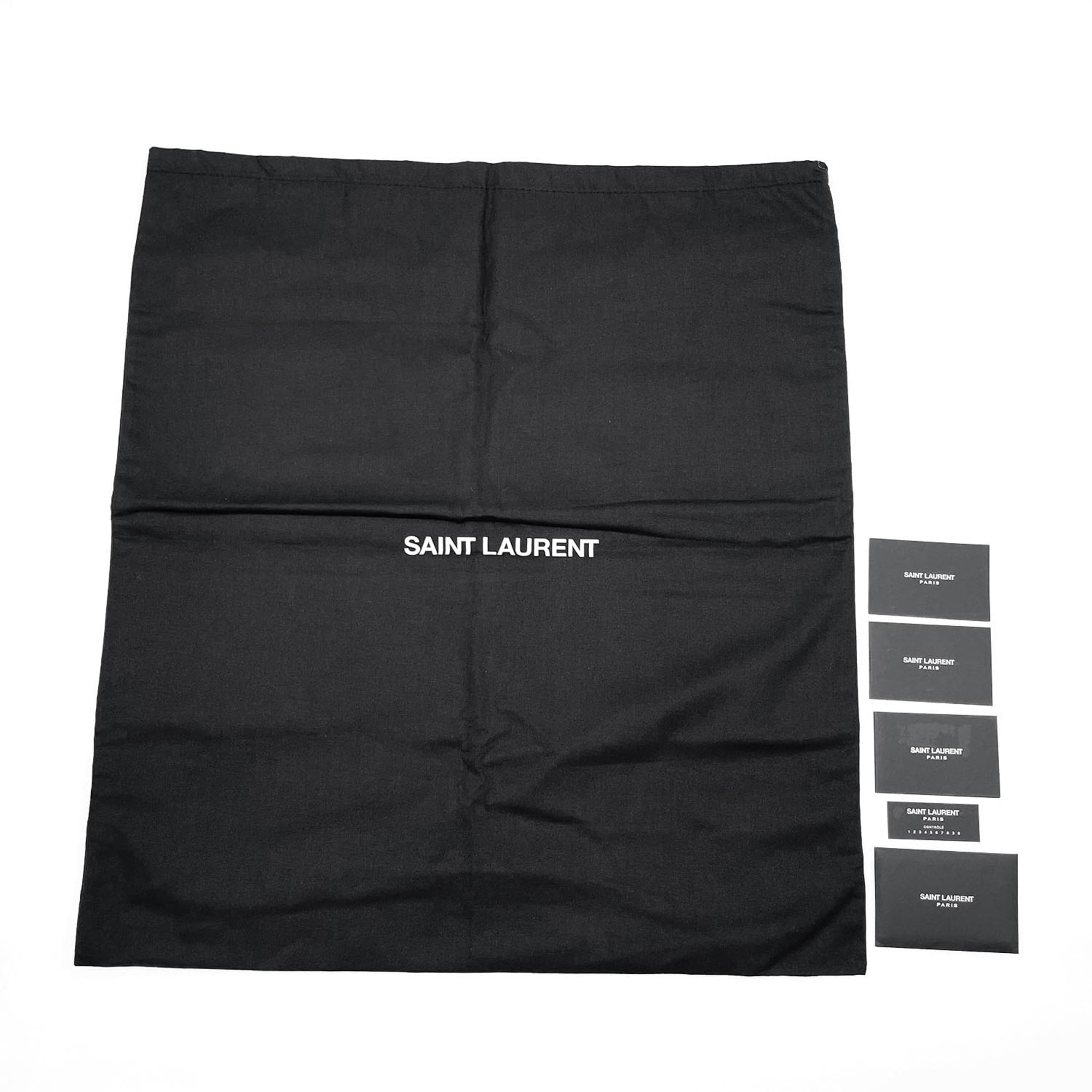 Yves Saint Laurent Black Canvas Leather Backpack (Pre-Owned)