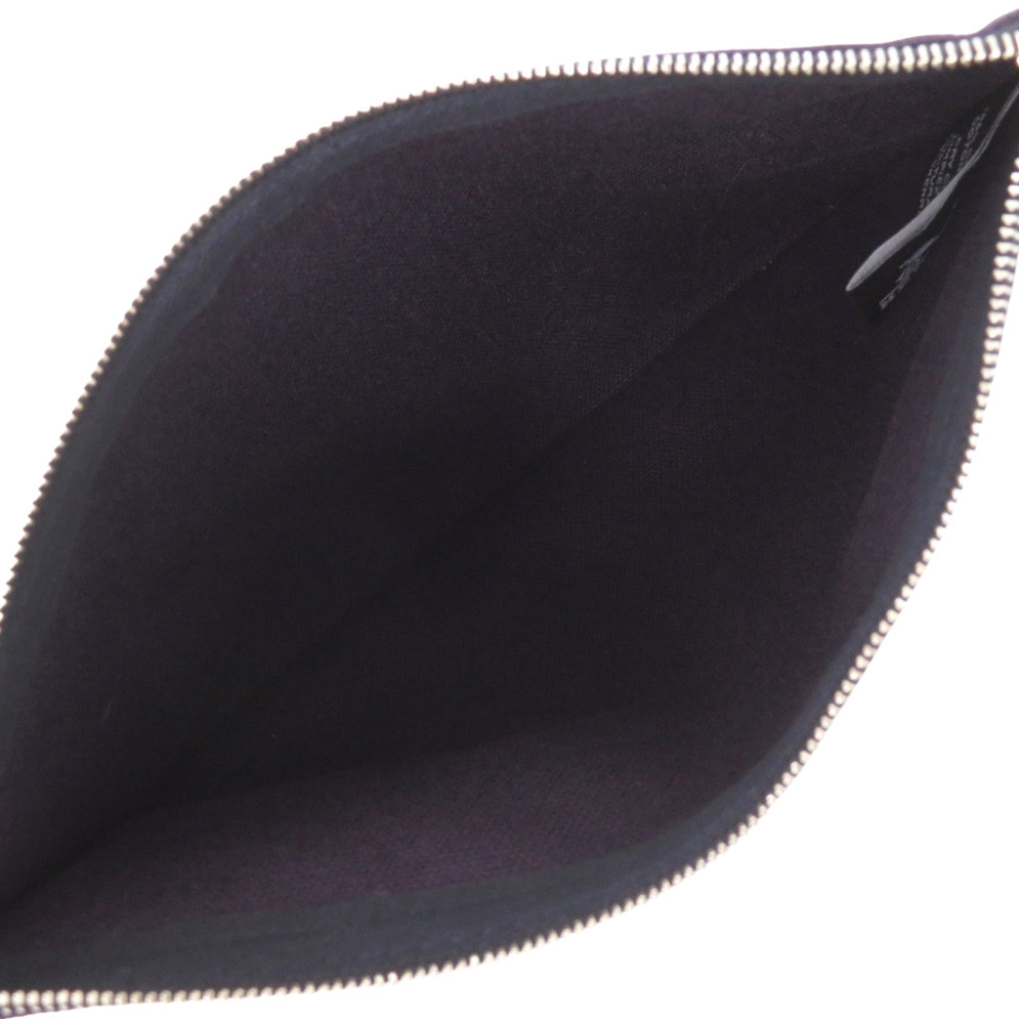 Hermes Purple Cotton Canvas Canvas Pouch (Pre-Owned)