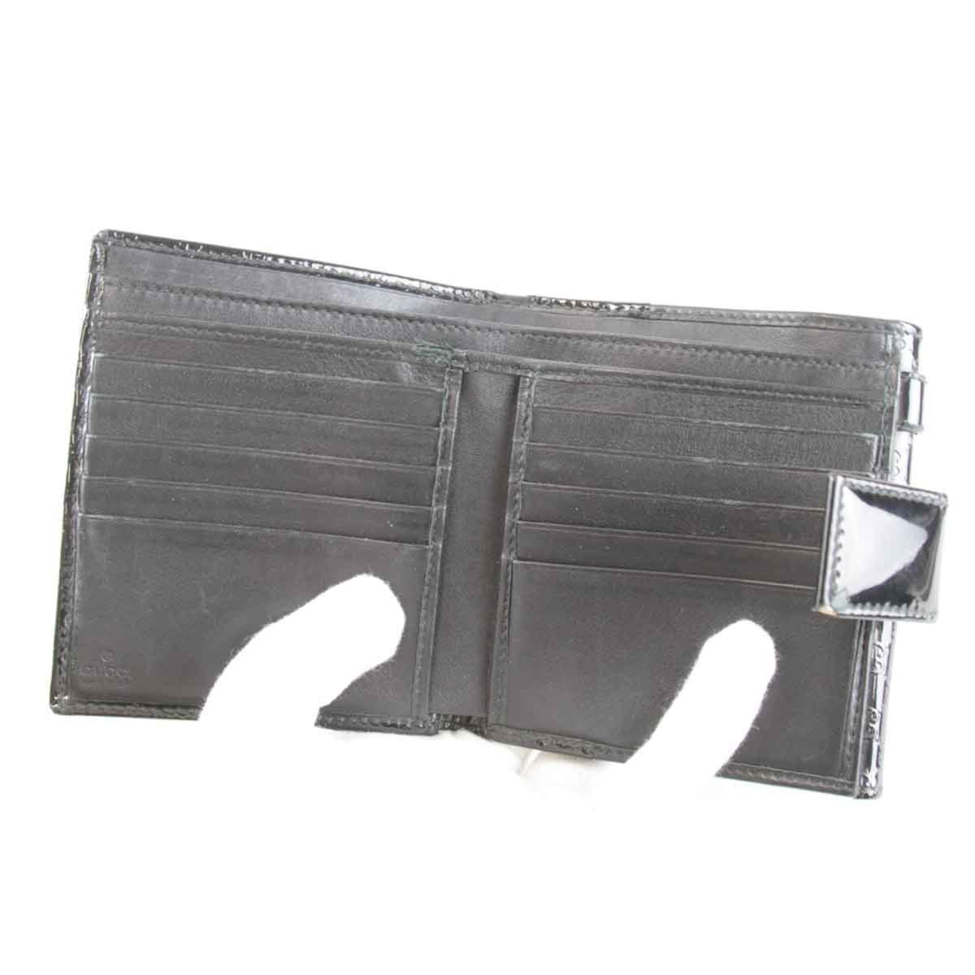 Gucci Black Patent Leather Wallet (Bi-Fold) (Pre-Owned)