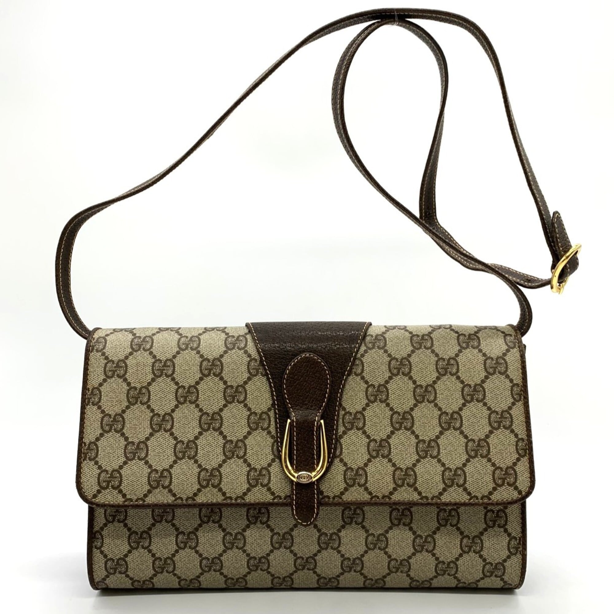 Gucci Brown Gg Supreme Shoulder Bag (Pre-Owned)